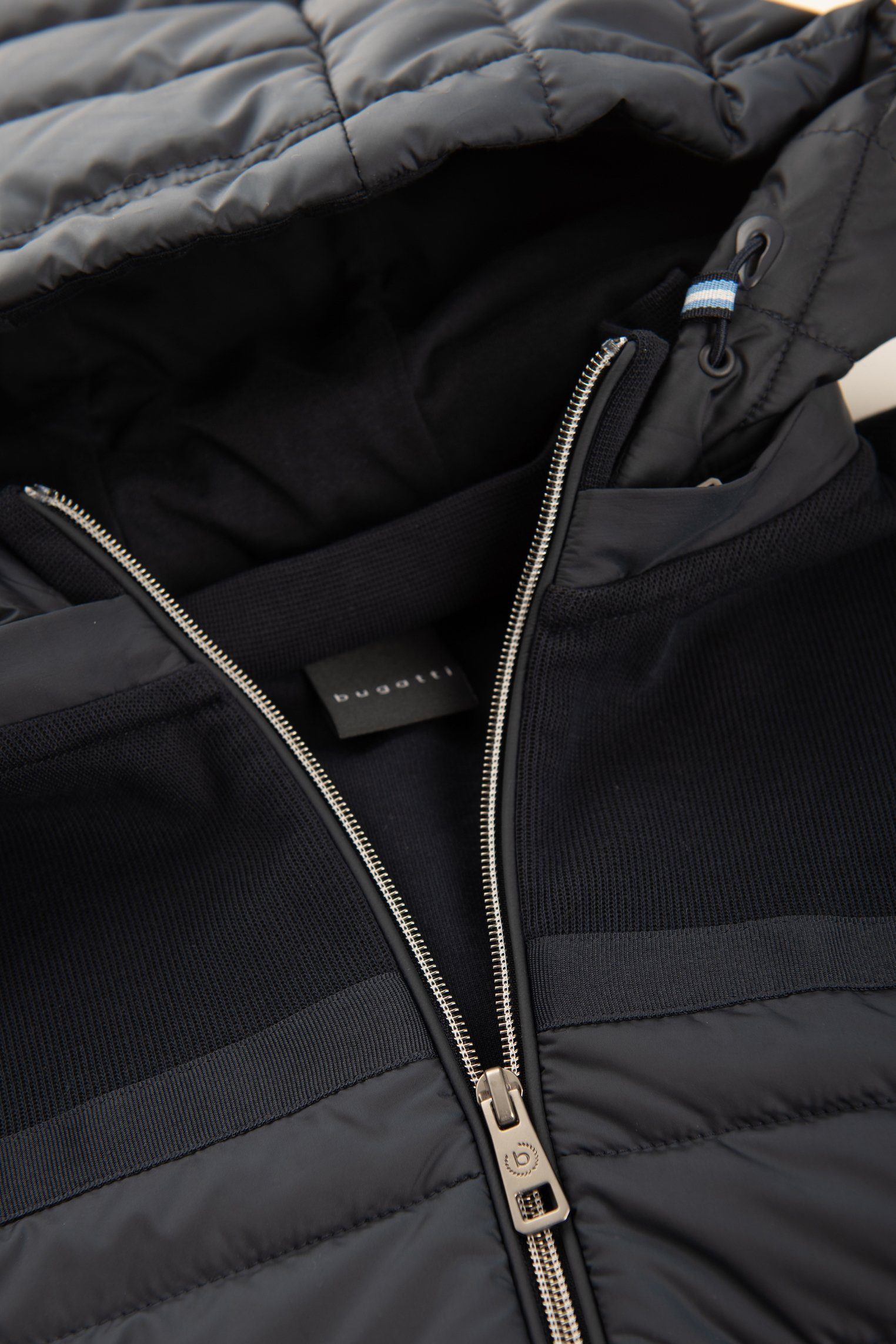 Bugatti Sweatvest met afneembare capuchon