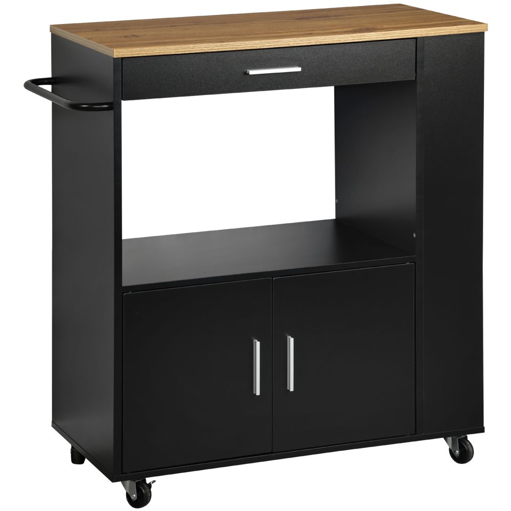 KESPER for kitchen & home Keukentrolley Servieswagen, FSC met 4 volledig beweegbare zwenkwielen