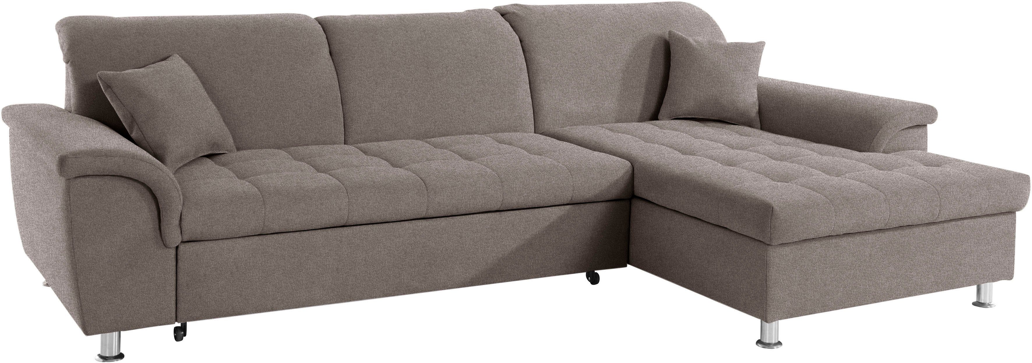 DOMO collection Hoekbank Franzi L-vorm naar keuze met verstelbare hoofdsteun (dan diepte: 170 cm)
