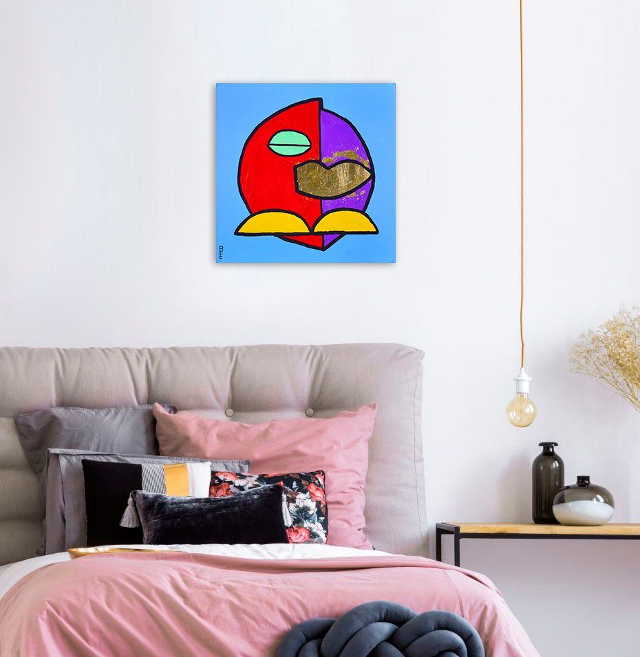 queence Artprint op linnen Abstract III Premium canvasstof, handgemaakt in Duitsland (1 stuk)
