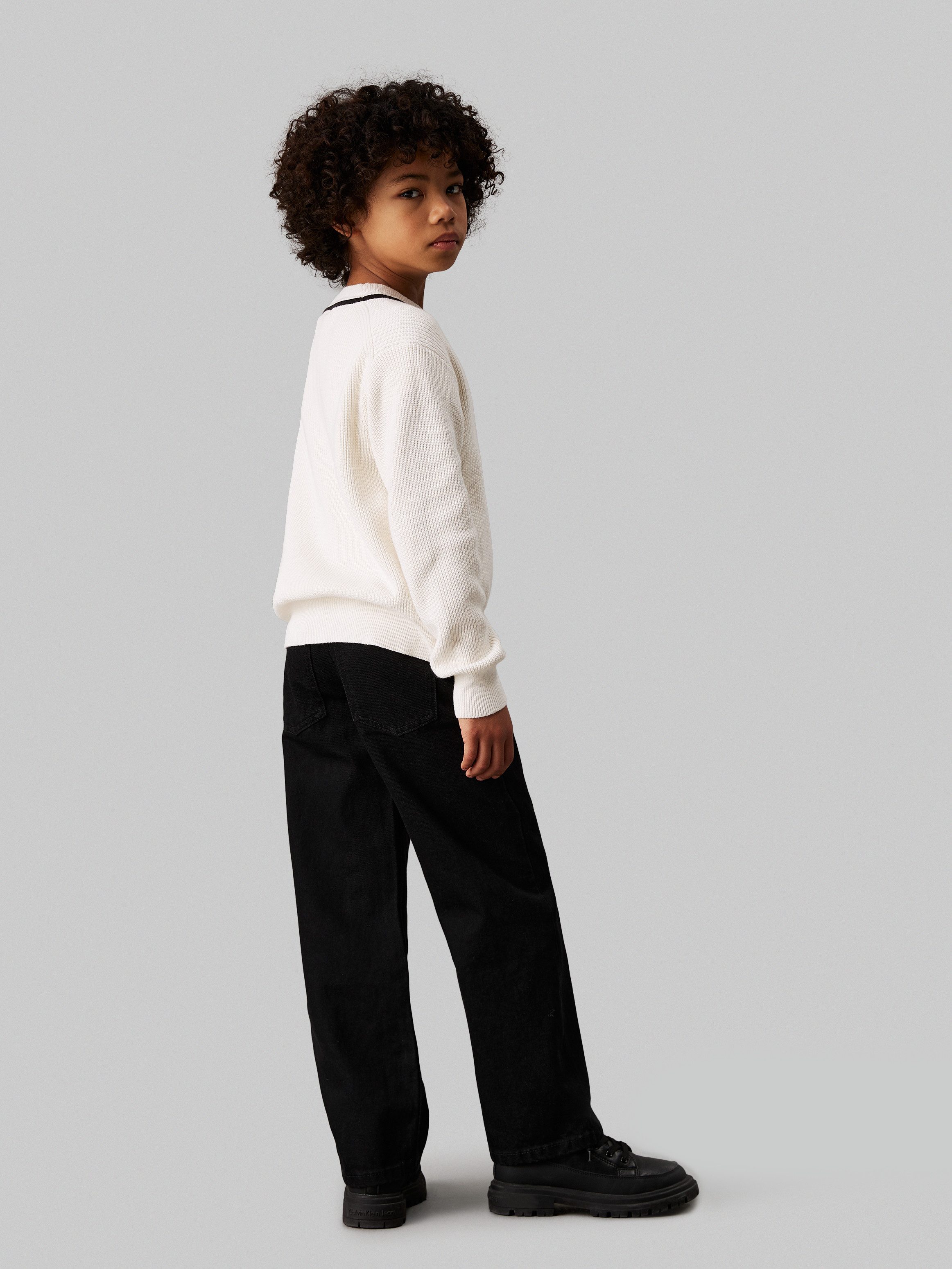Calvin Klein Straight jeans Skater Clean Black Rgd voor kinderen tot 16 jaar en in 5-pocket stijl