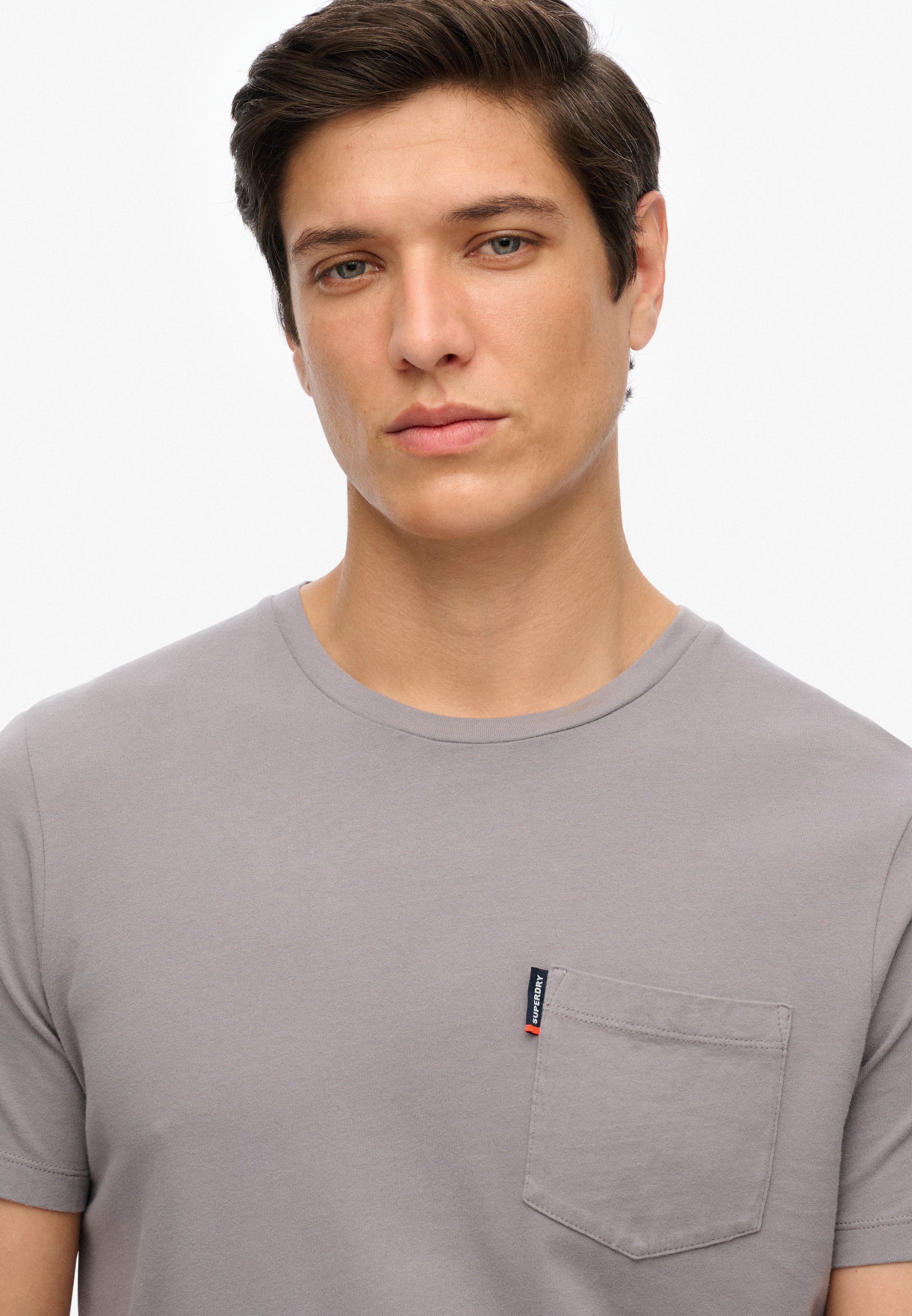 Superdry Shirt met ronde hals CLASSIC ESSENTIAL POCKET TEE