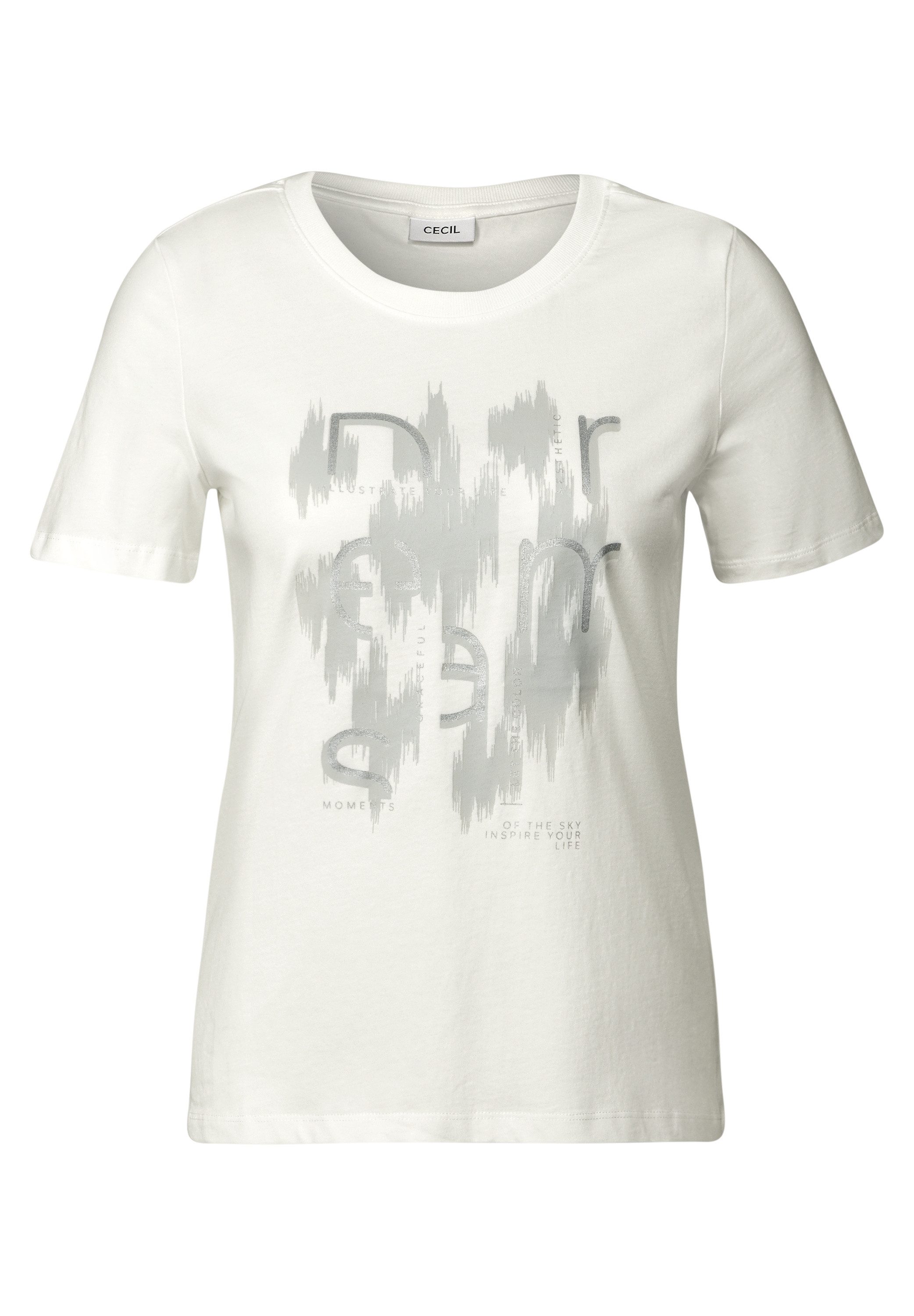 Cecil T-shirt met folieprint