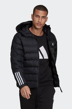 adidas sportswear outdoorjack itavic 3-stripes midweight hooded zwart