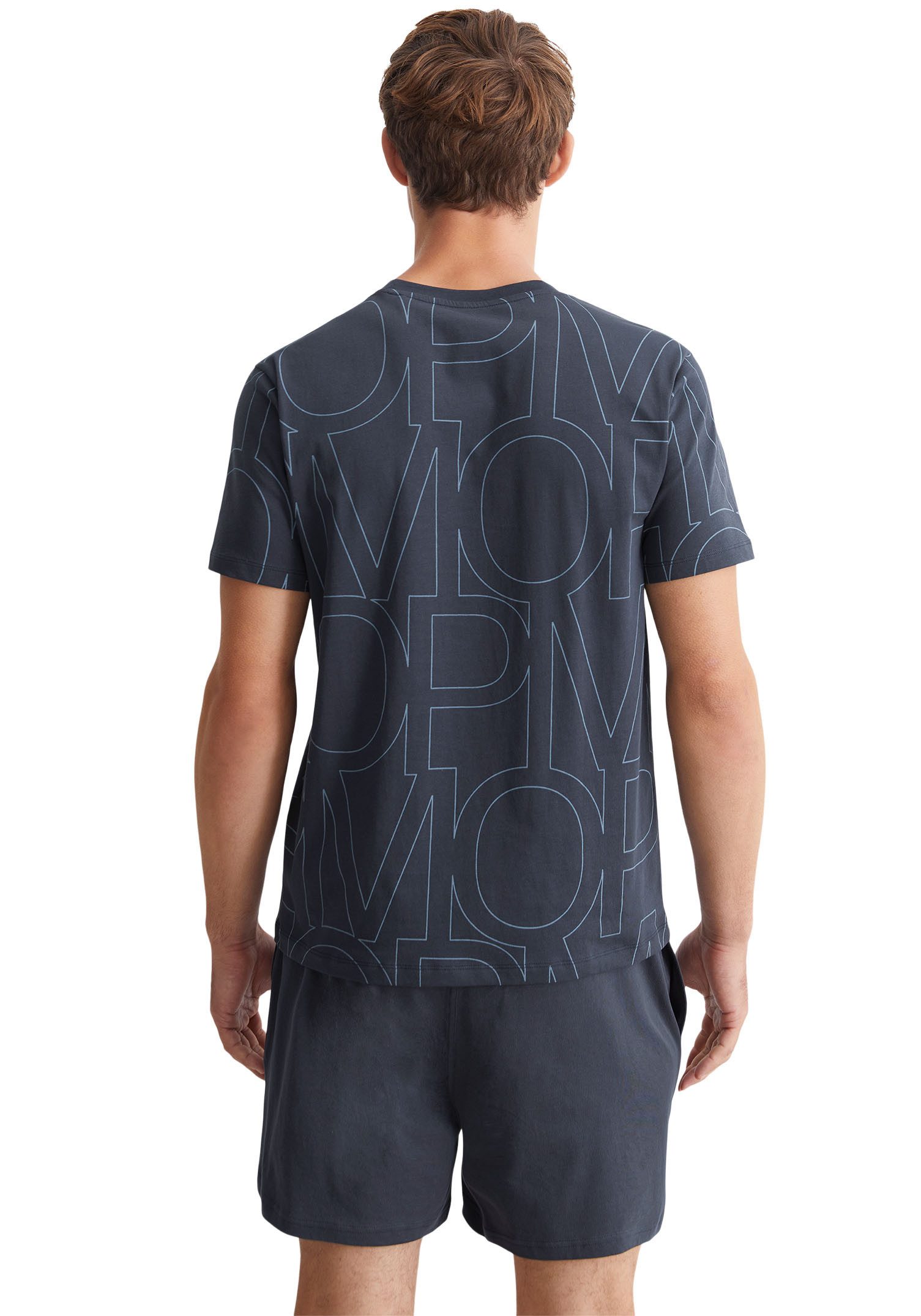 Marc O'Polo Shortama Mix & Match Cotton met opvallend logo-patroon (set, 2-delig)