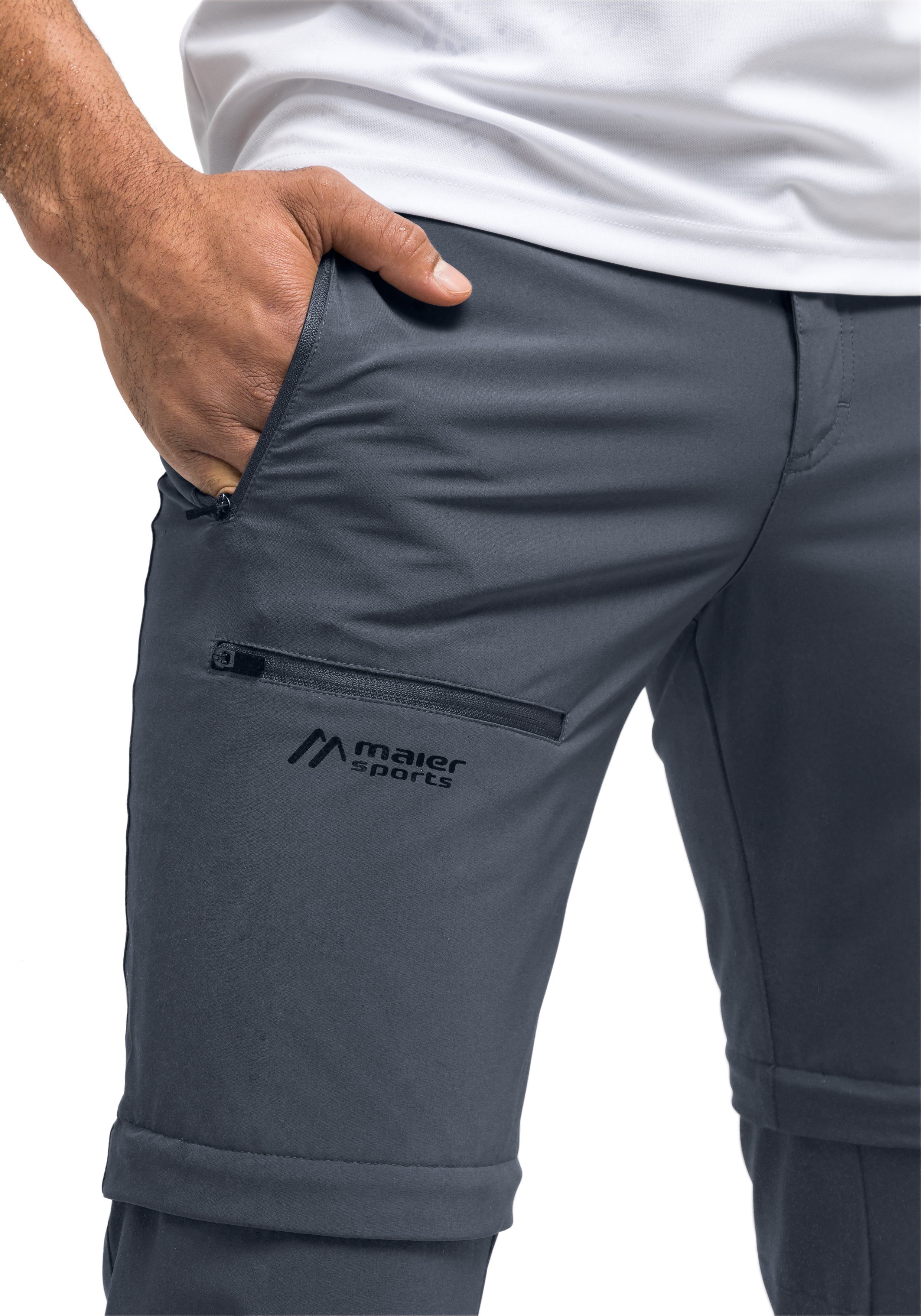 Maier Sports Functionele broek Latit zip M Heren wandelbroek, afritsbare outdoorbroek, 4 zakken, regular fit