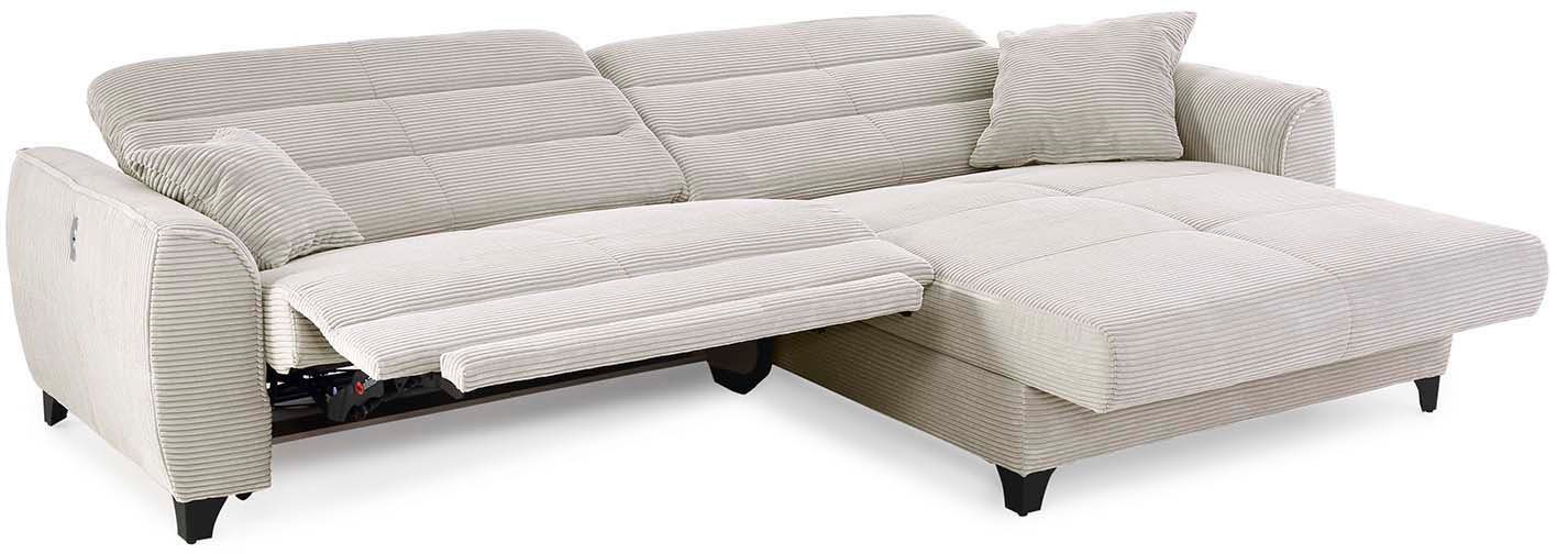 Jockenhöfer Gruppe Hoekbank Double One met 2 x 120 cm brede, elektrisch verstelbare relaxfuncties