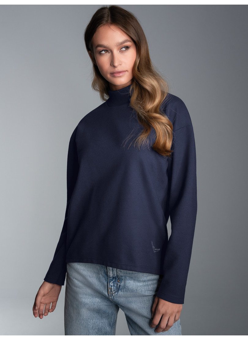 Trigema Sweatshirt TRIGEMA Sweatshirt met opstaande kraag
