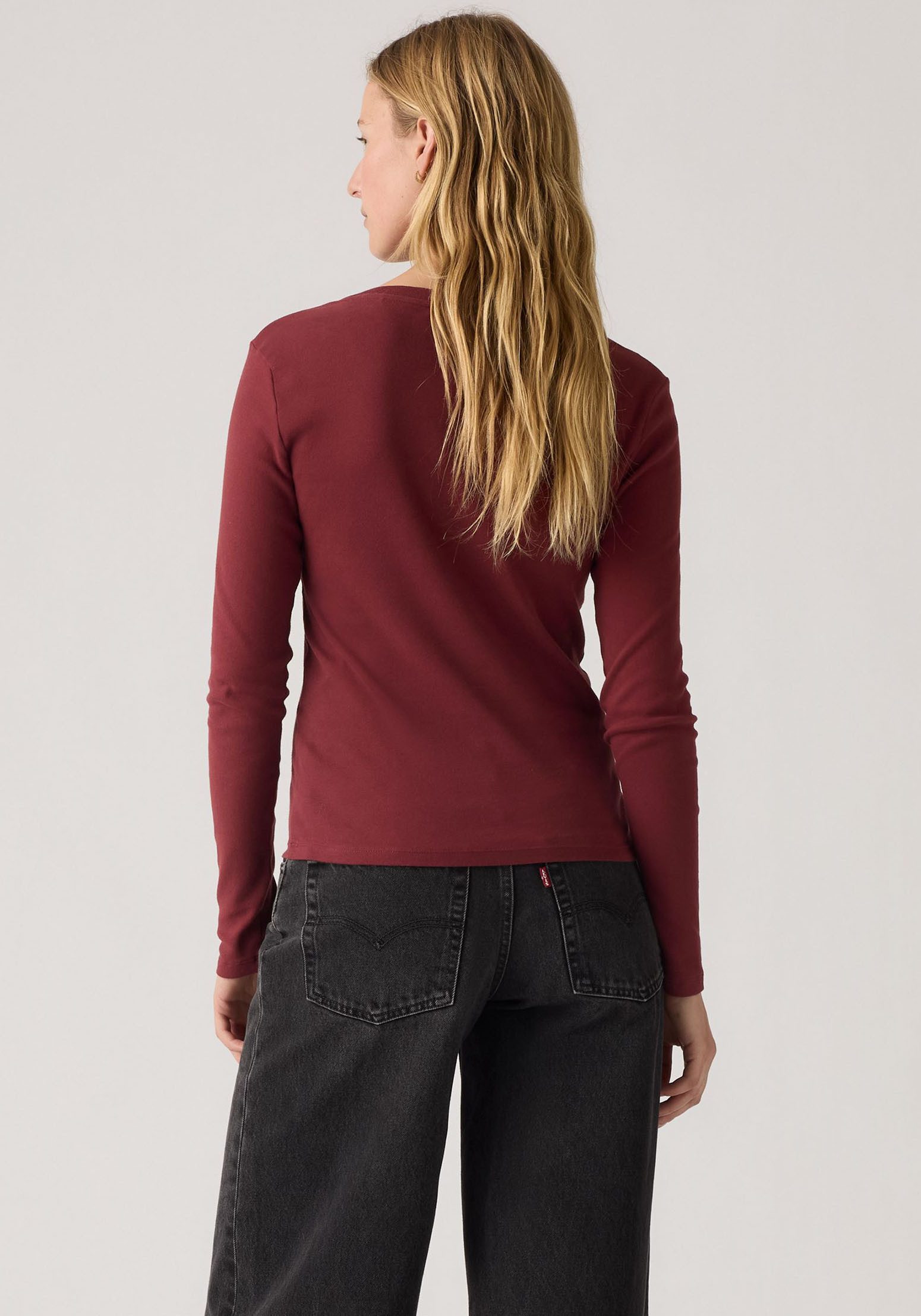 Levi's® Shirt met lange mouwen ESSENTIAL HM LS VNECK
