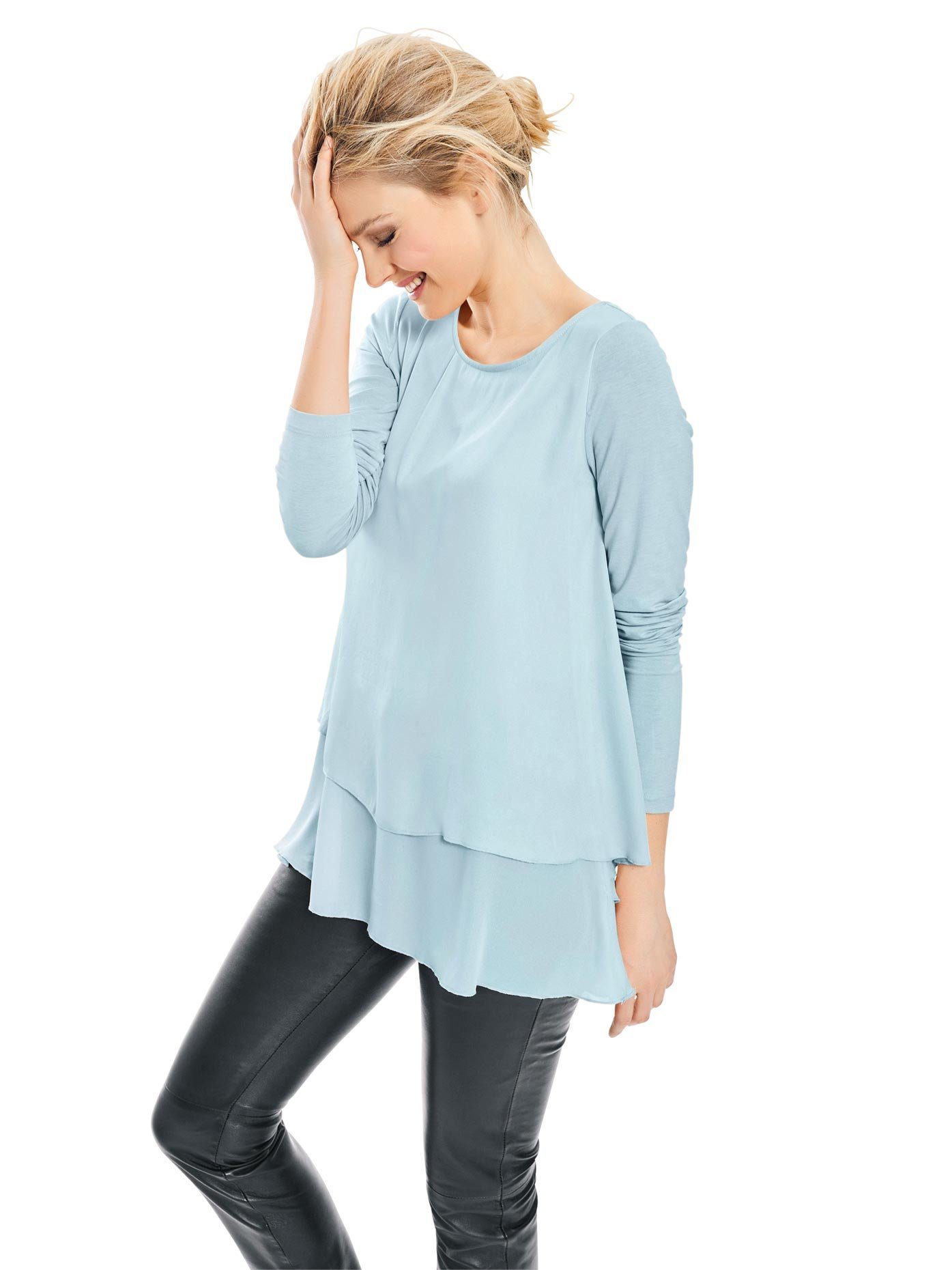 heine Shirt met ronde hals (1-delig)