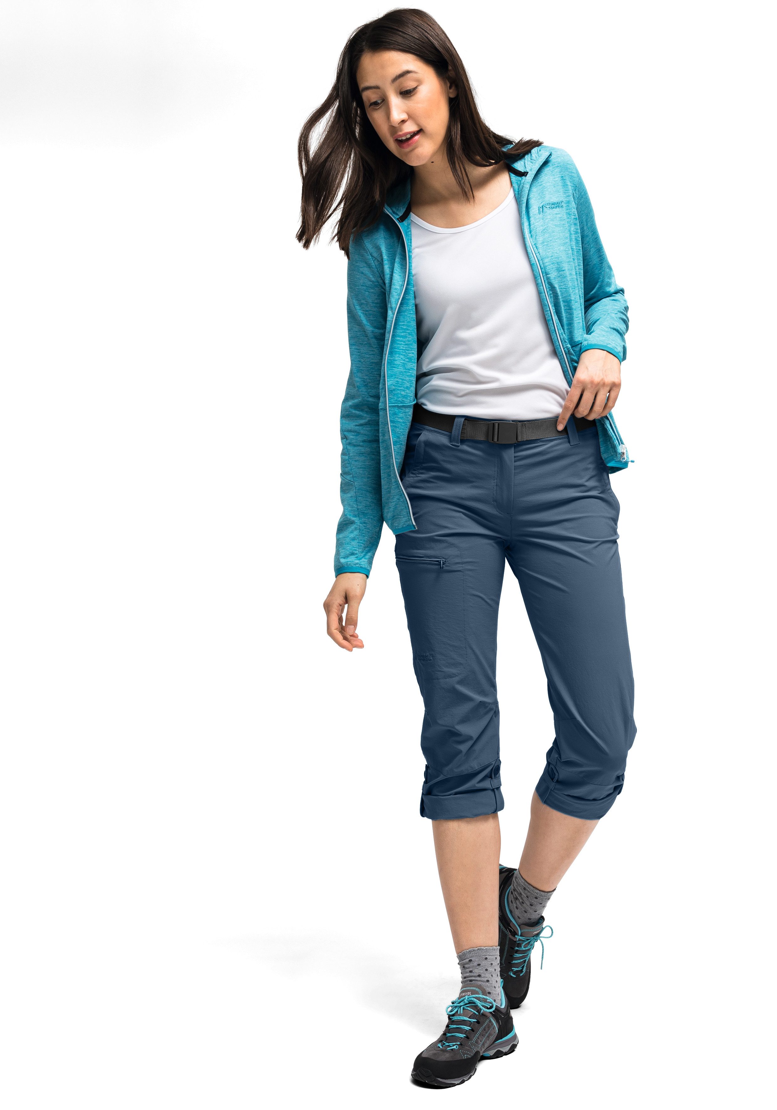 Maier Sports Functionele broek Lulaka Dames wandelbroek, ventilerende outdoorbroek met oprolfunctie