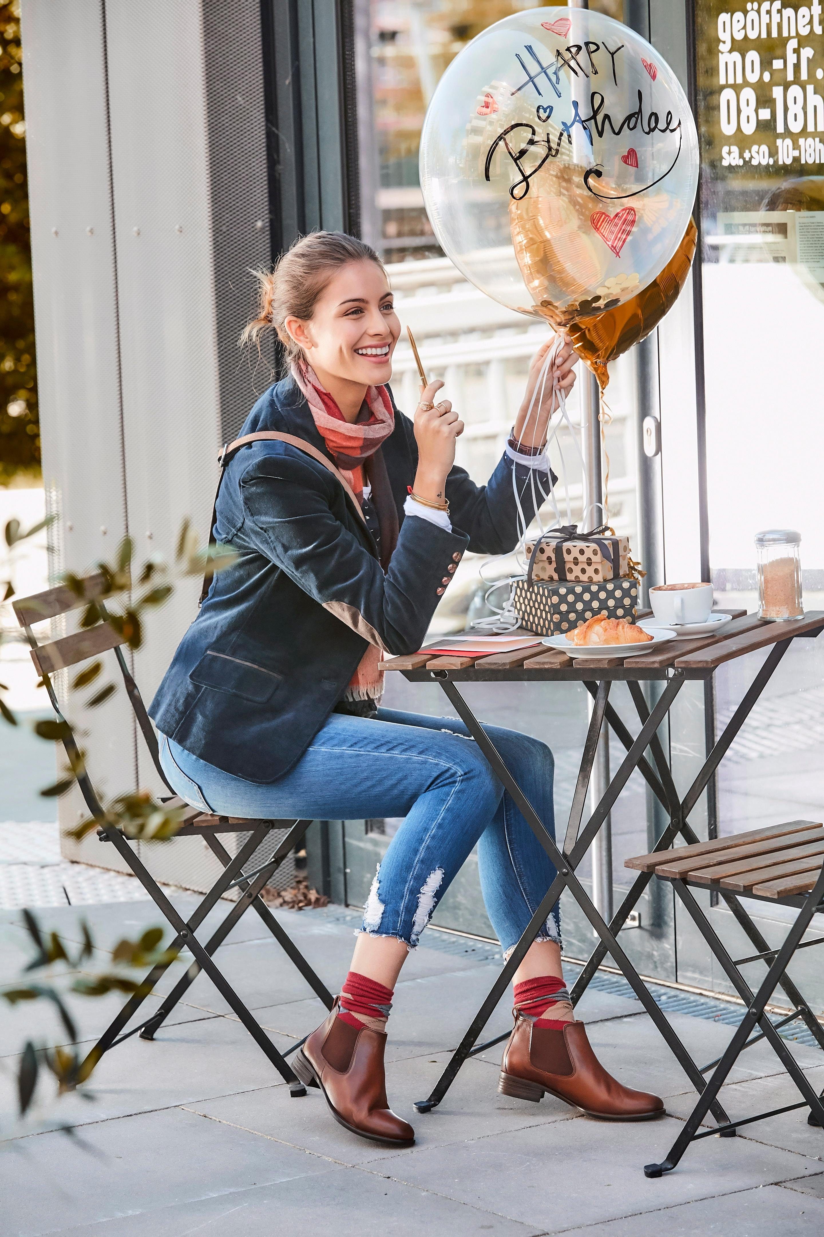 Aniston CASUAL Jasje met stofafwerkingen en mouwpatches