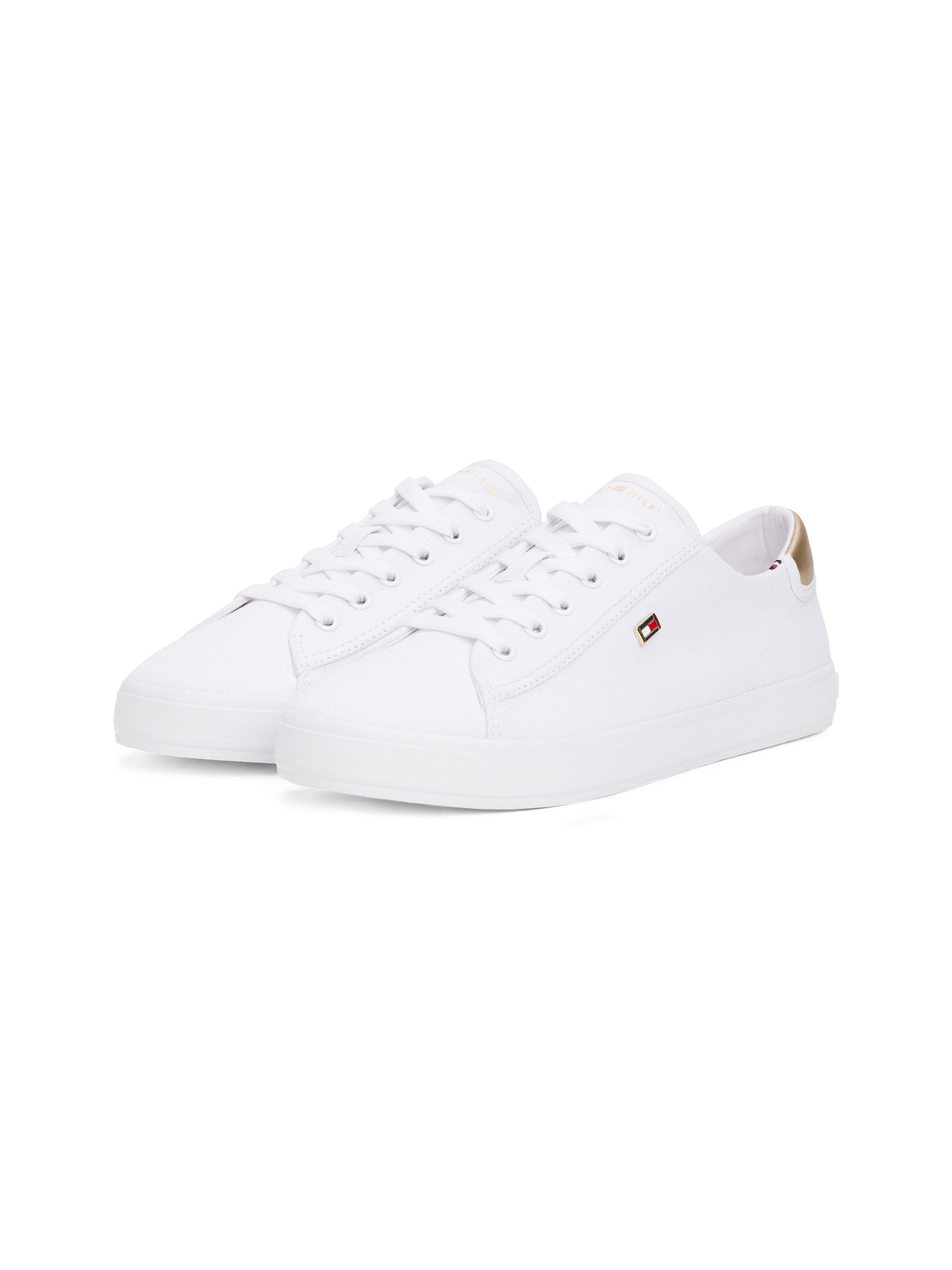 Tommy Hilfiger Plateausneakers VULC CANVAS LACE UP SNEAKER , vrijetijdsschoen, lage schoen, veterschoen, in smalle vorm