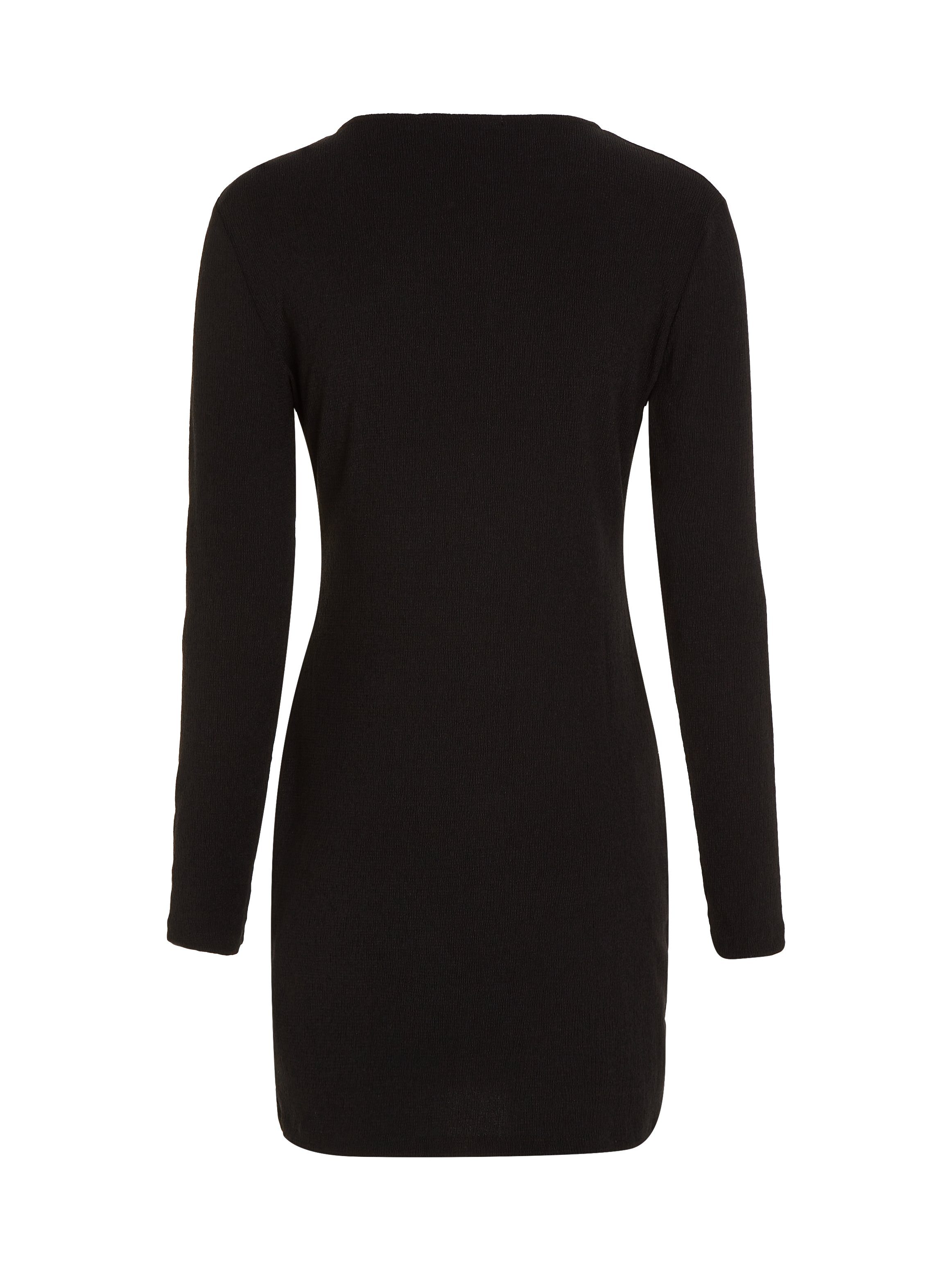 Calvin Klein Kokerjurk FRONT SPLIT WRAP LS DRESS