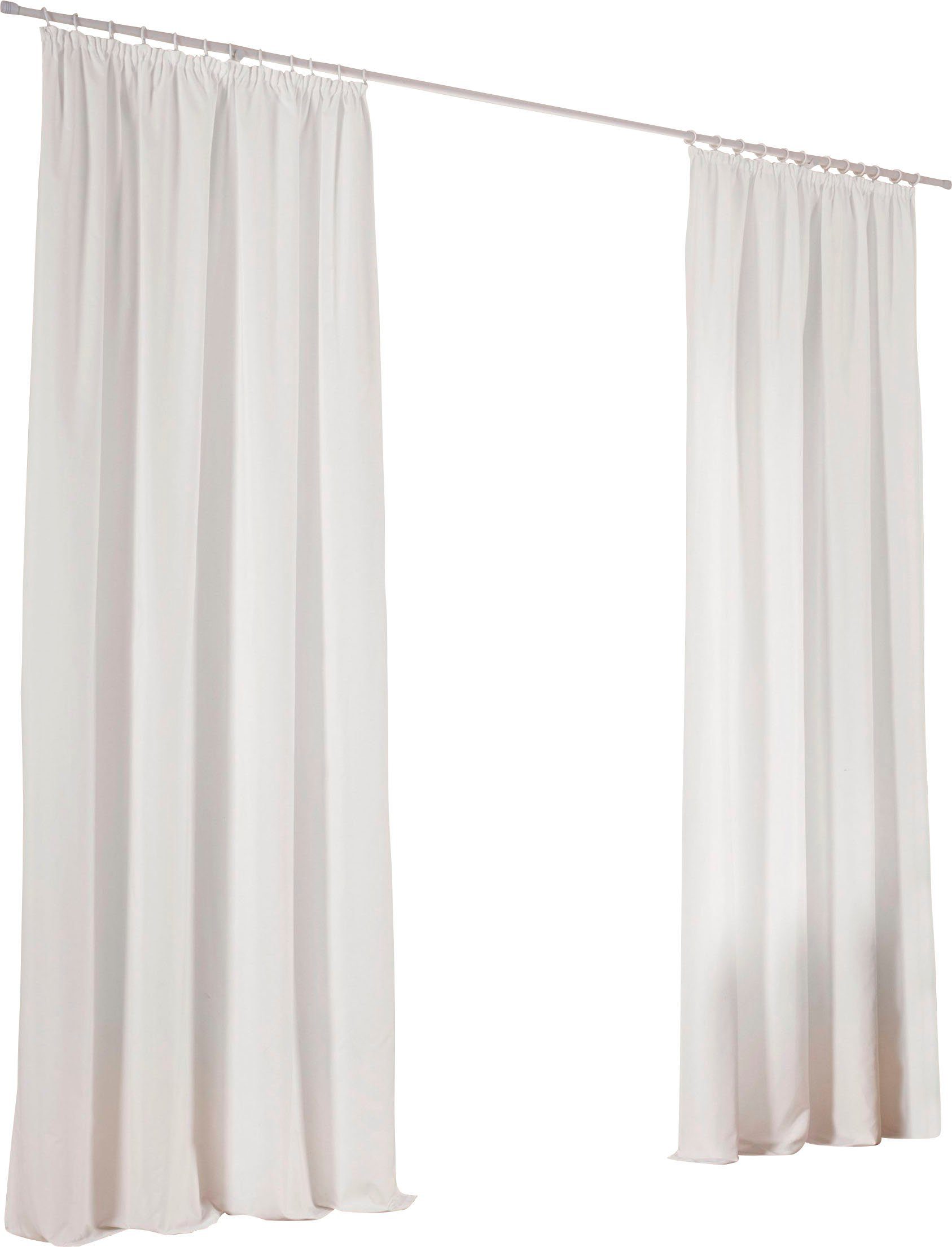 Home affaire Gordijn Parry 2-pack, ondoorzichtig, monochroom, basic, effen, bestseller (2 stuks)