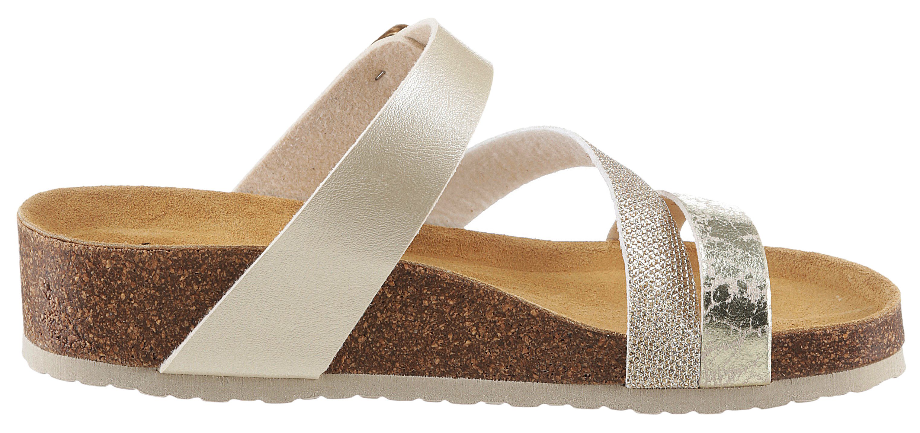 Aniston SHOES Slippers , sleehak, zomerschoen, slippers met gespsluiting