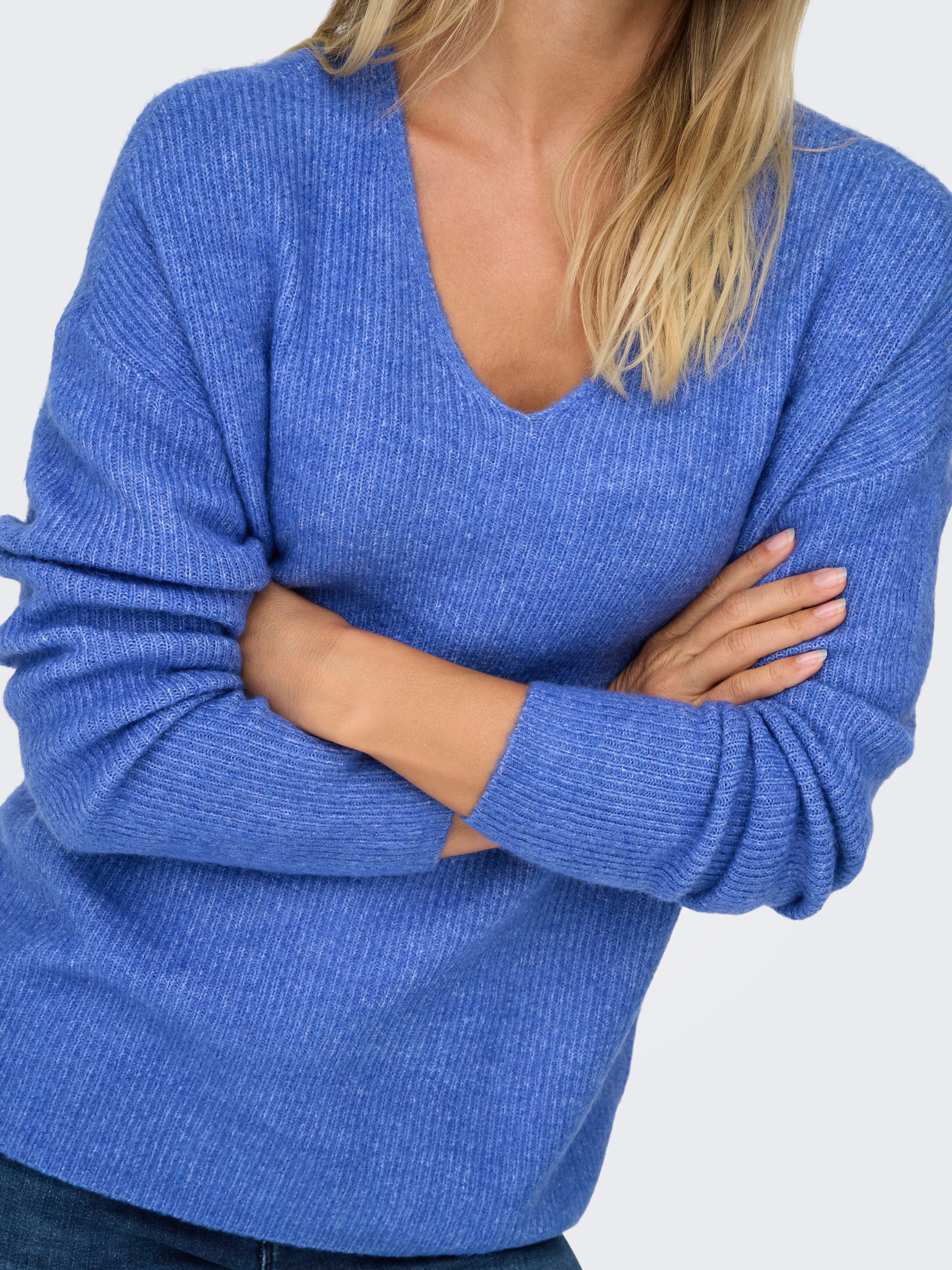 Only Trui met V-hals ONLCAMILLA V-NECK L S PULLOVER KNT NOOS