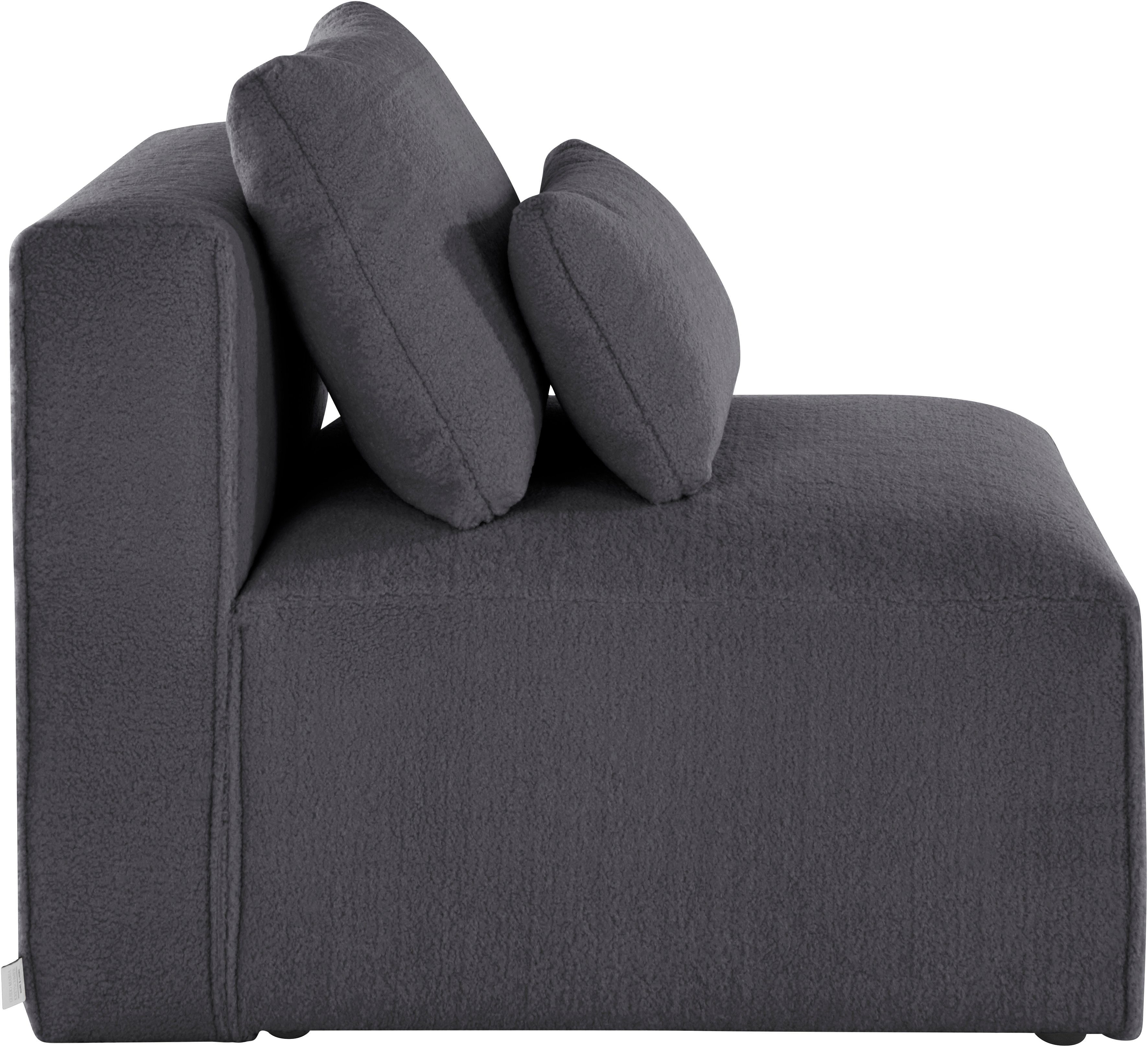 Home affaire Fauteuil Comfine Modulaire fauteuil om zelf samen te stellen, in 3 overtrekvarianten