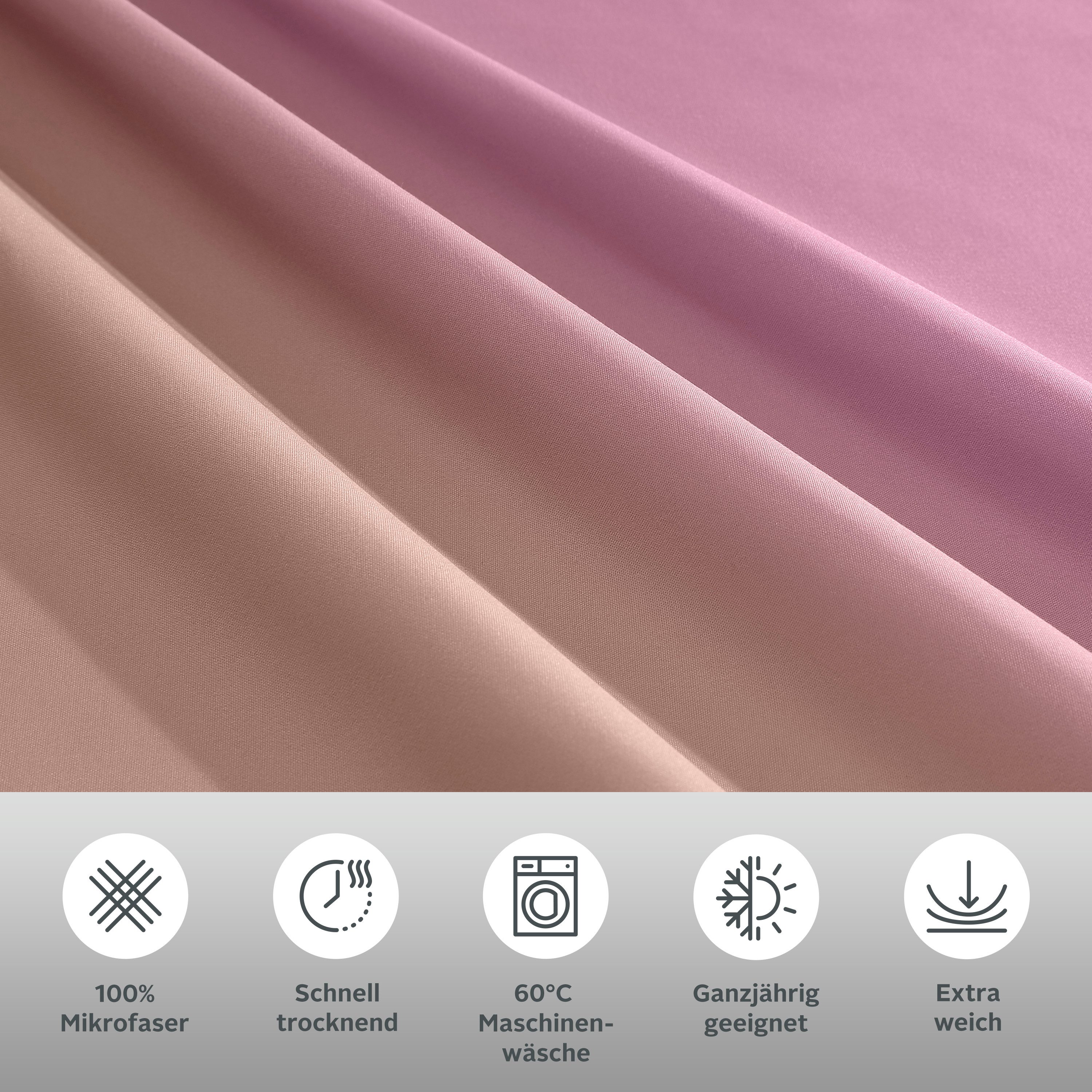 my home Beddengoed JARETH 100 % polyester, zeer zacht, allergievriendelijk, met kleurverloop (2-delig)