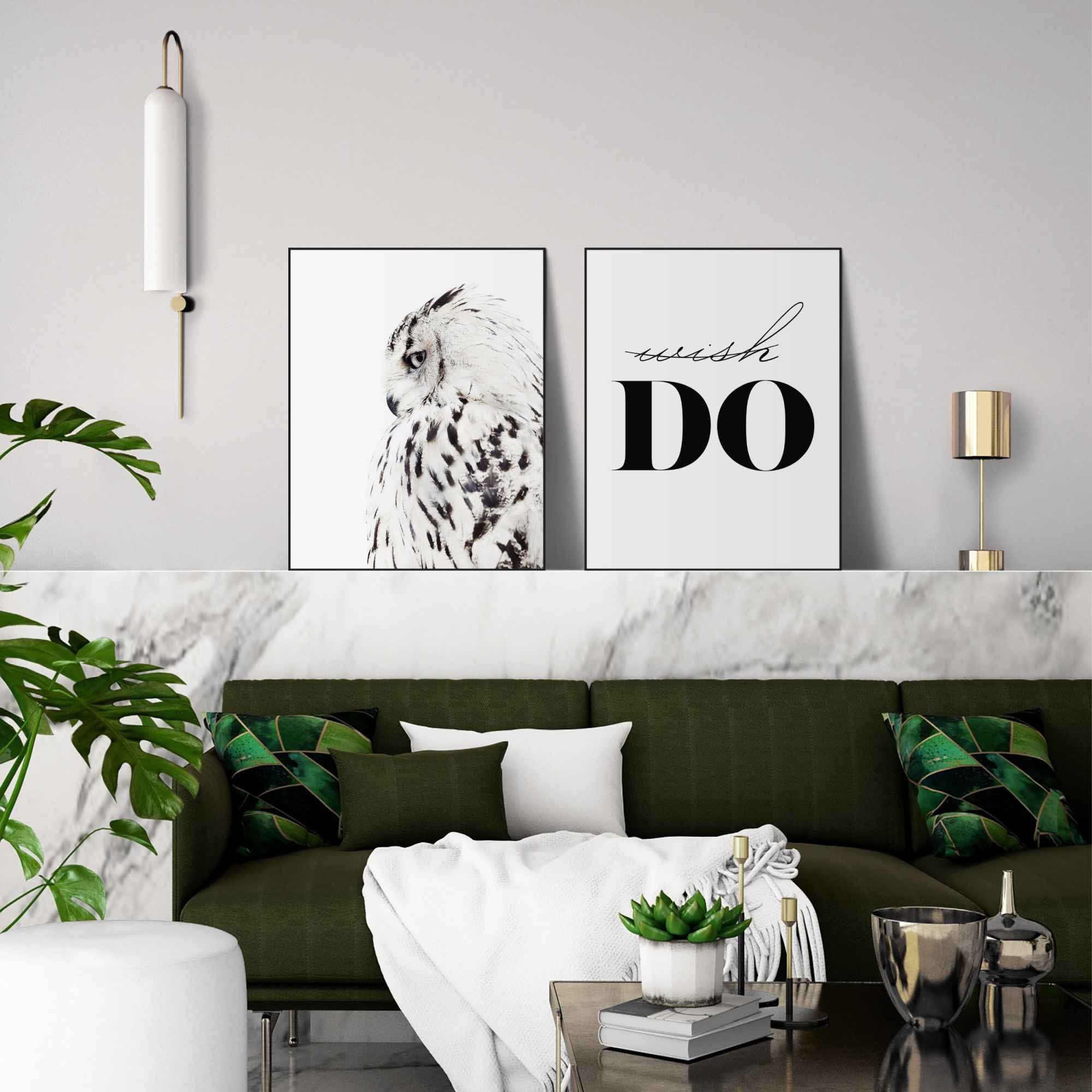 Reinders! Artprint Set artprints wens uil - wijsheid - tekst - dier (2-delig)