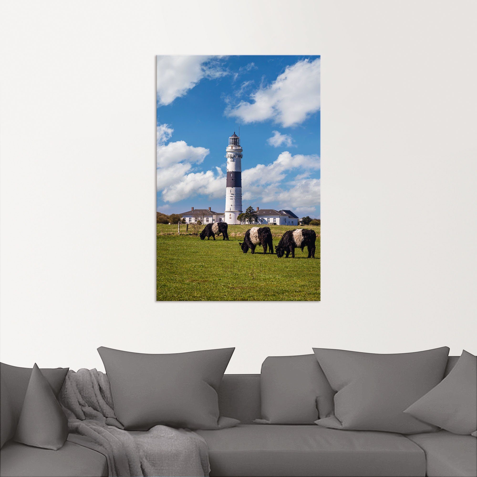 Artland Artprint Vuurtoren Langer Christian Kampen Sylt als artprint van aluminium, artprint voor buiten, poster in diverse formaten
