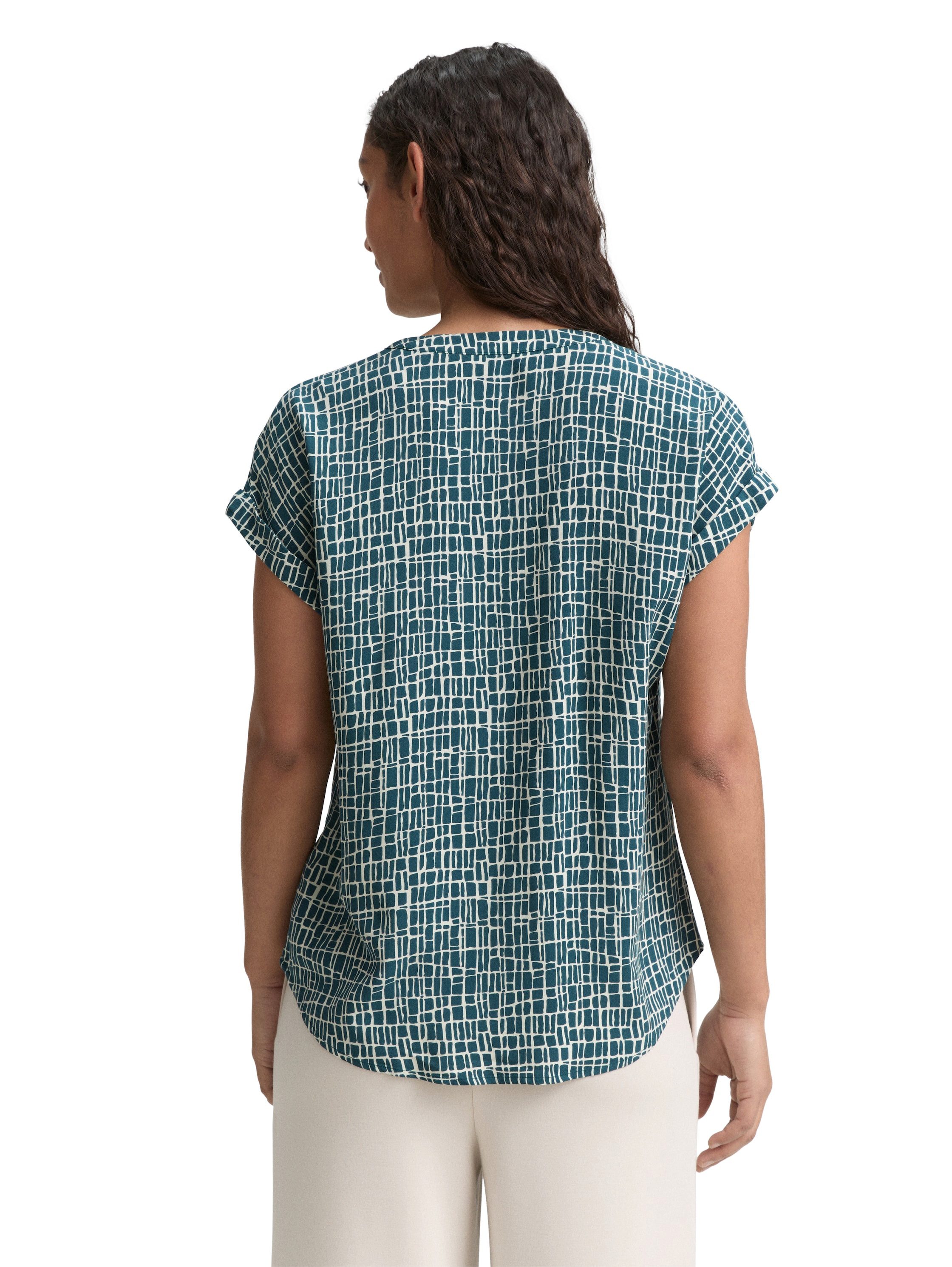 Tom Tailor Blouse met korte mouwen in loose fit