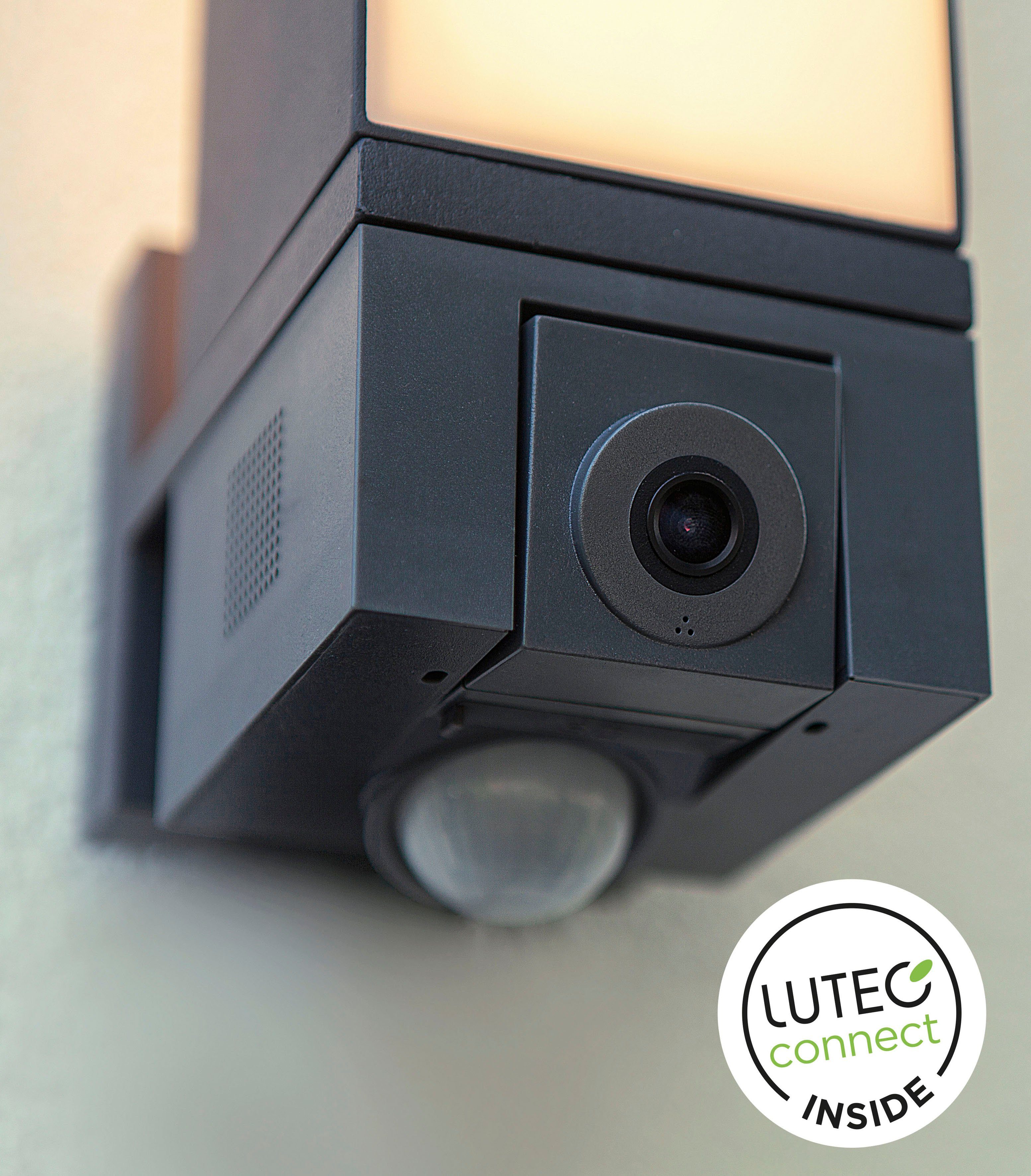LUTEC Slimme ledlamp Cuba Smart-Home camera lamp (1 stuk)