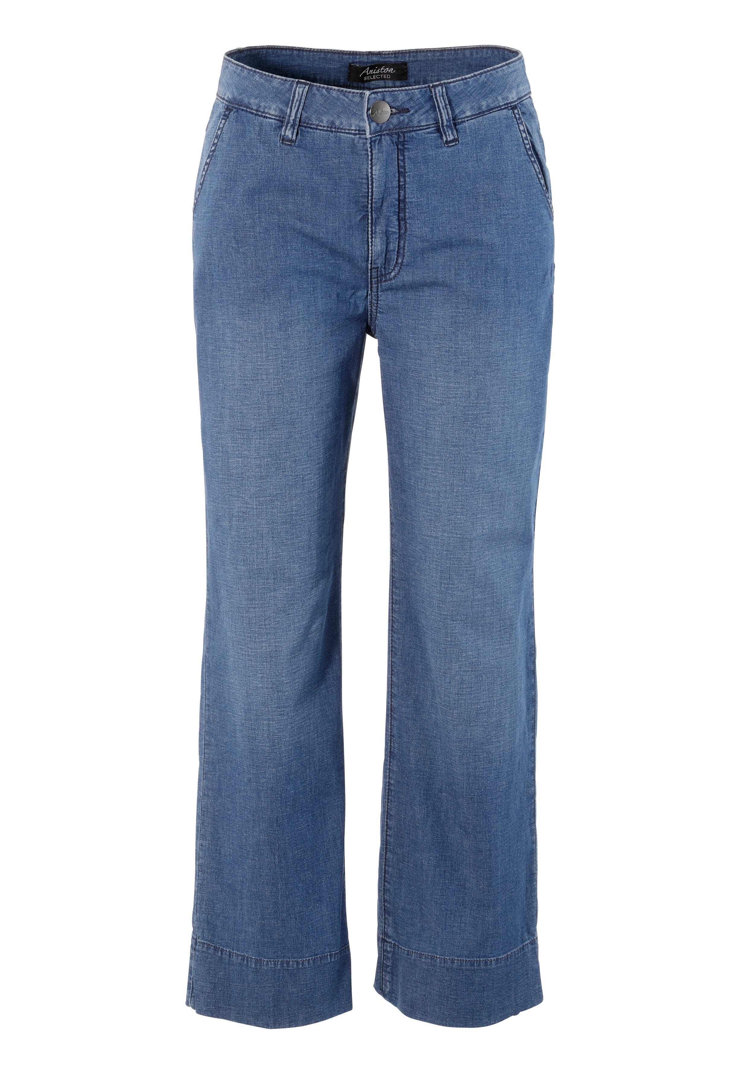 Aniston SELECTED Straight jeans met brede pijpen reguliere taille