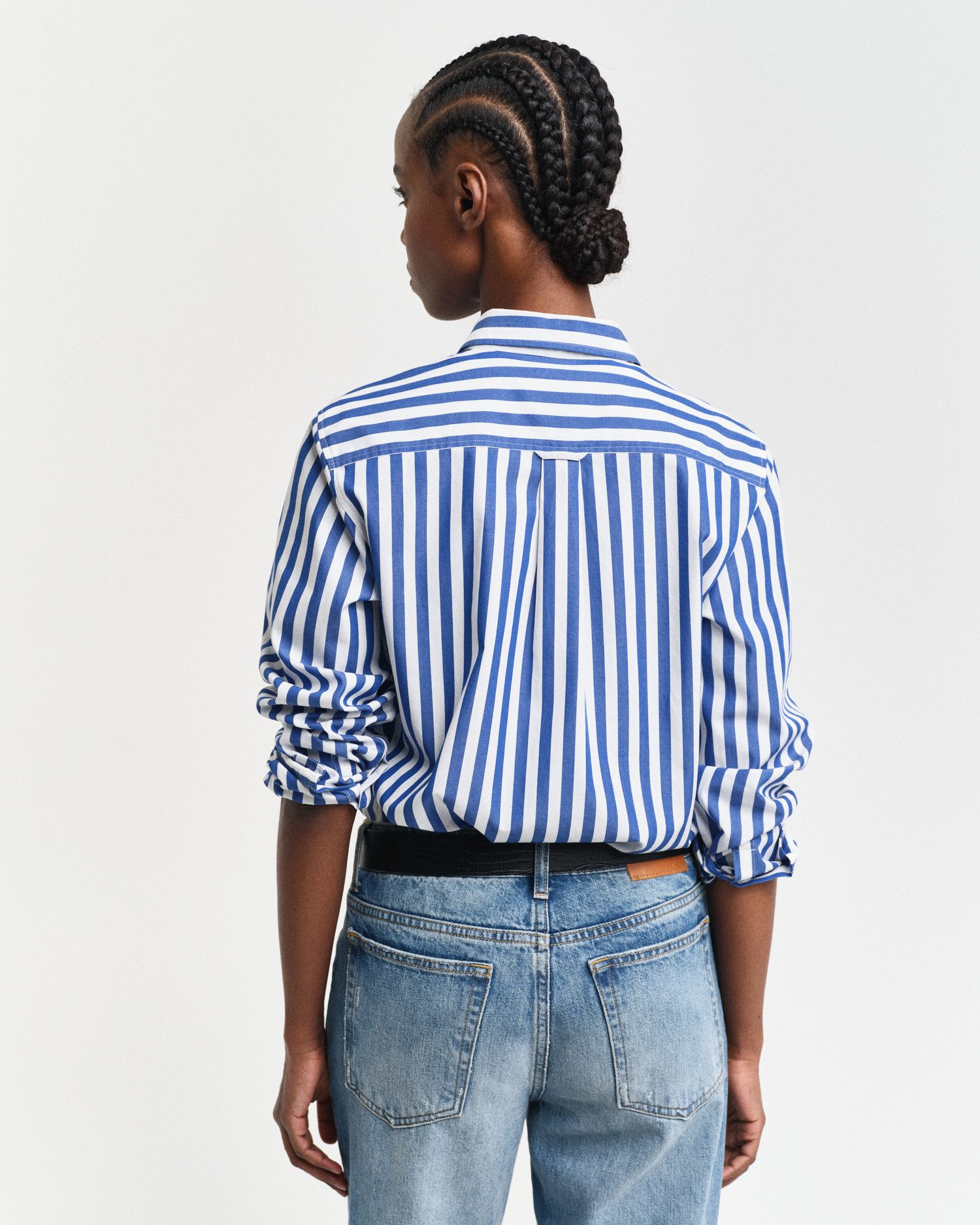 Gant Blouse met lange mouwen REG POPLIN WIDE STRIPED SHIRT Popeline blouse met brede strepen
