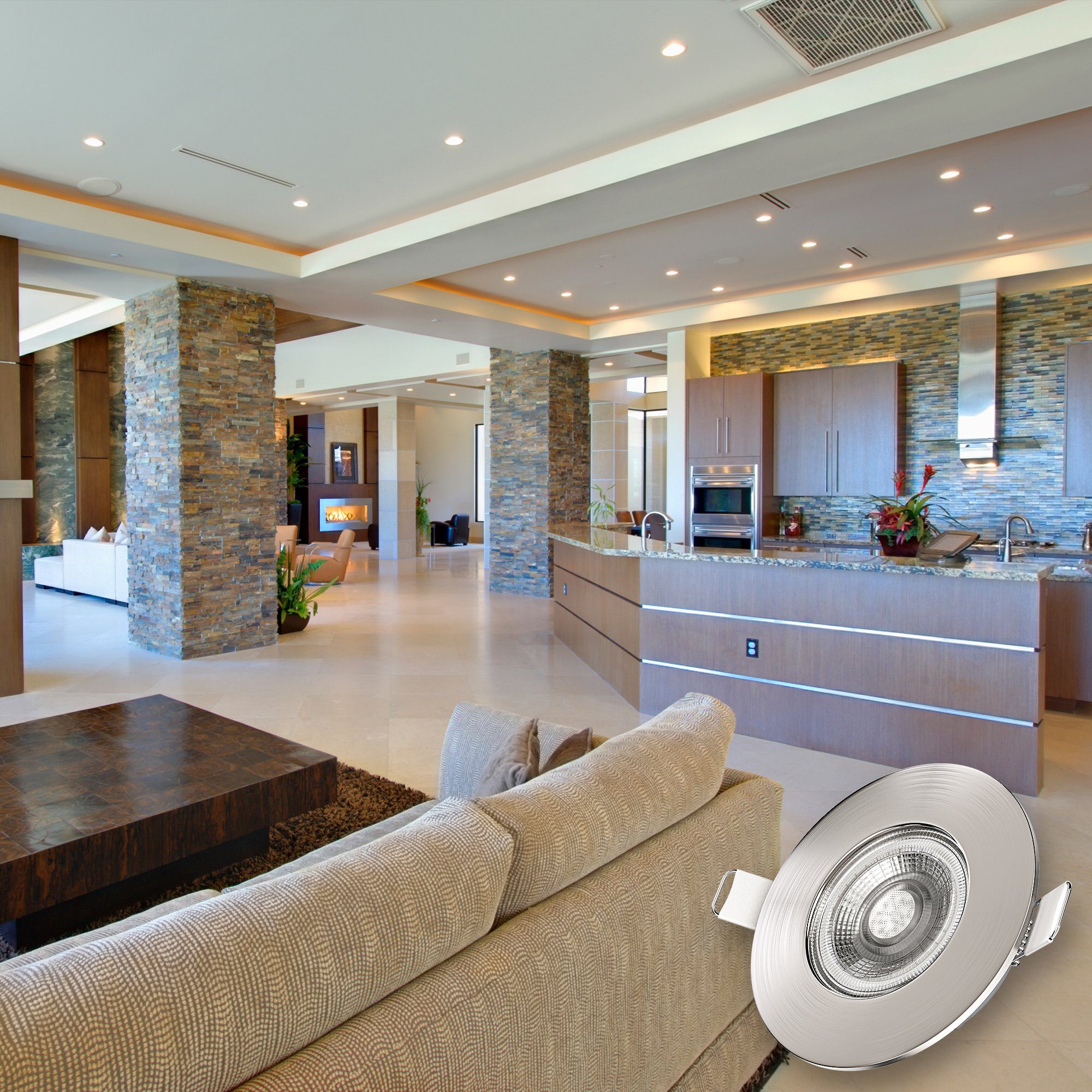 B.K.Licht Ledinbouwlamp 3-delige bad inbouwspot, dimbaar, IP44, LED inbouwspots