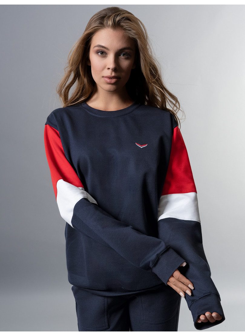 Trigema Sweatshirt TRIGEMA sweatshirt met contrasterende elementen