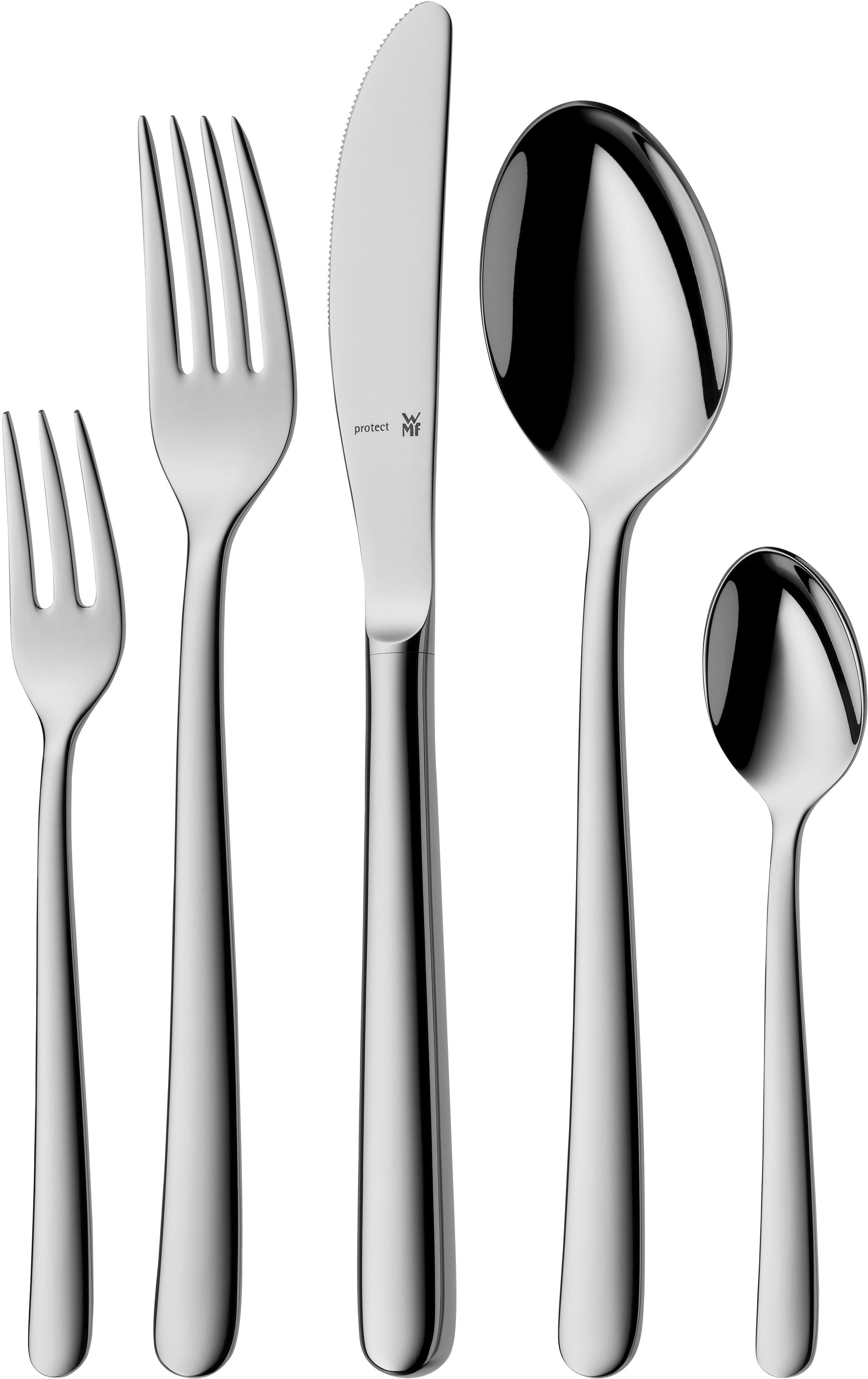 WMF Bestekset Kult Plus ergonomisch, cromargan protect (set) besteksets zilver(kleur)