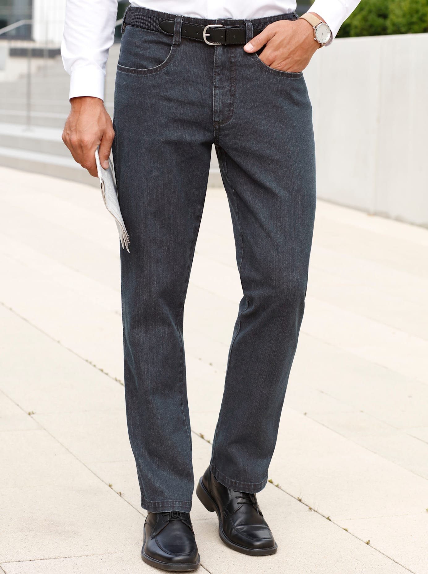 Classic Rechte jeans (1-delig) heren straight jeans maat 29 grijs