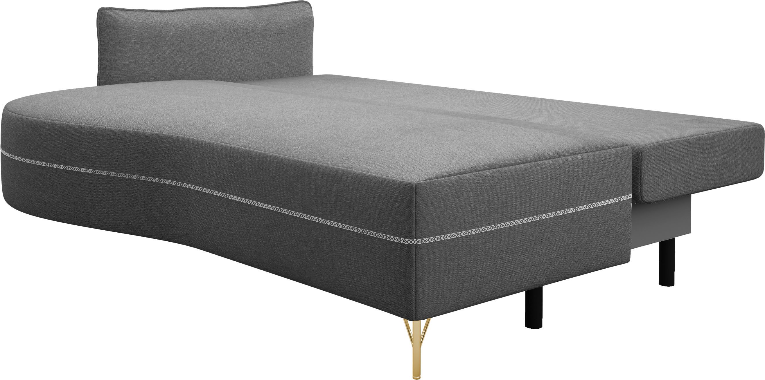 exxpo - sofa fashion Loungebank Met mooie contrastnaad, solitairmeubel, comfortabel, smalle armleuning