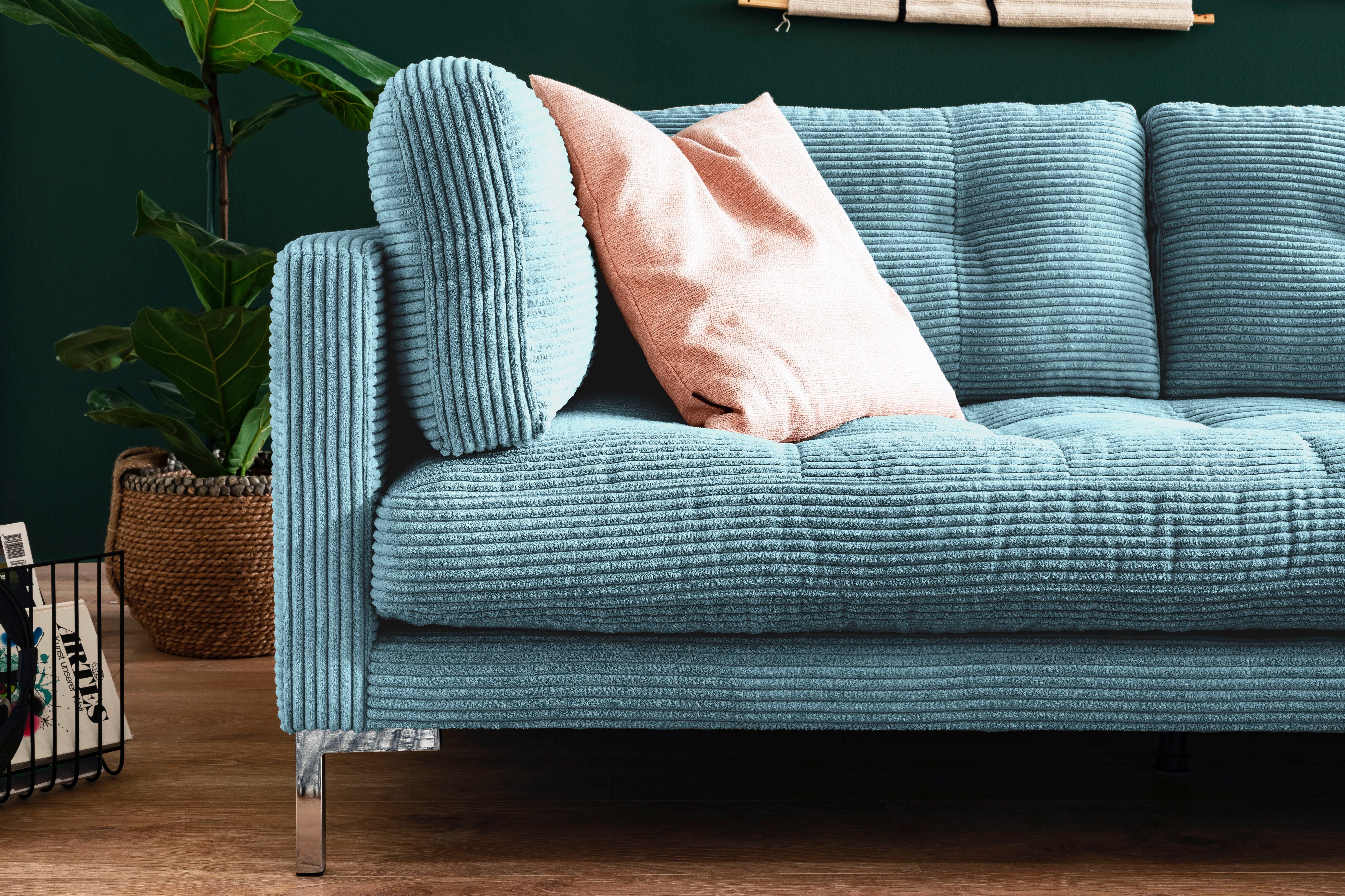 Trends by HG Hoekbank Landau L-vorm in cordstof met metalen voet
