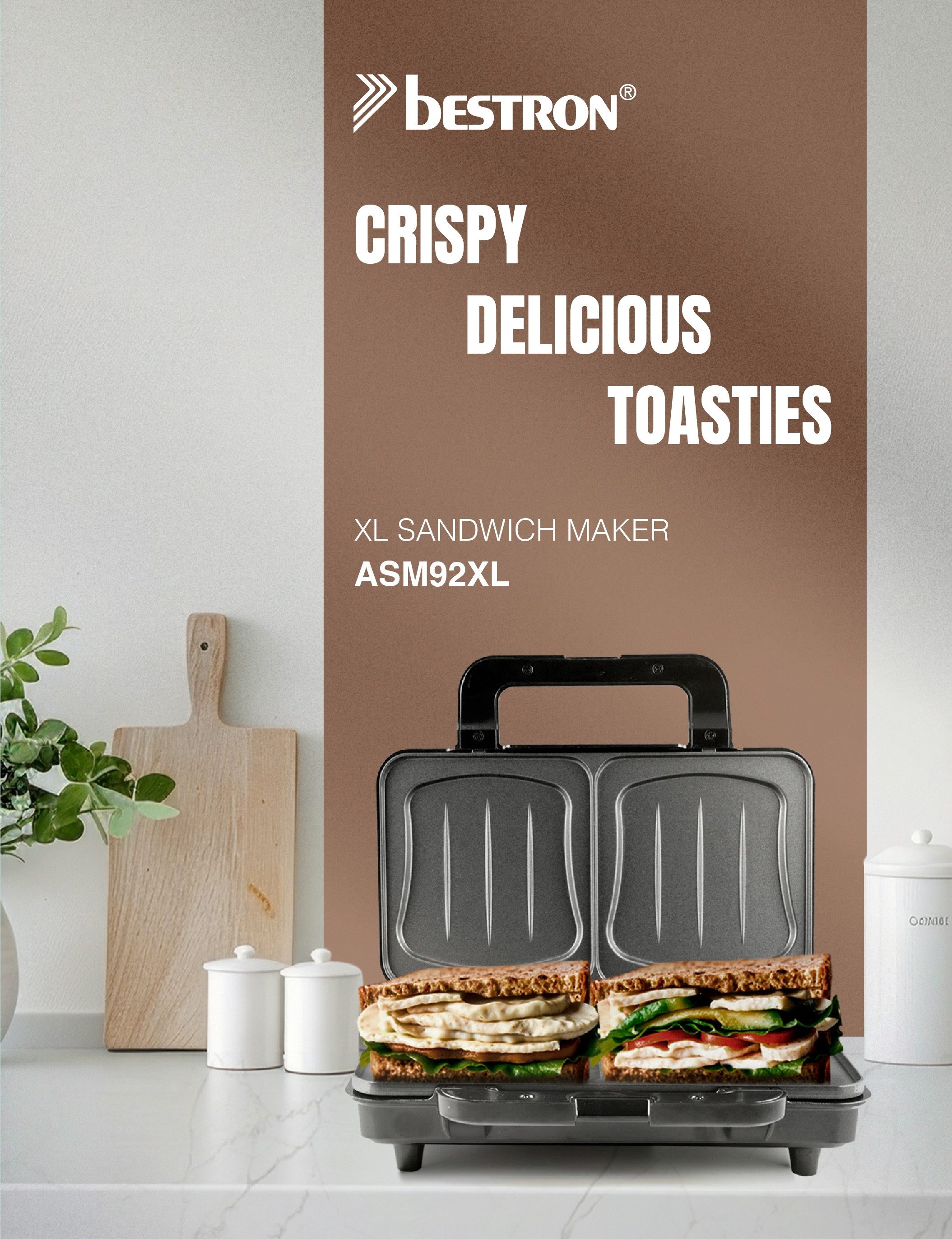 bestron Sandwichmaker ASM92XLCO