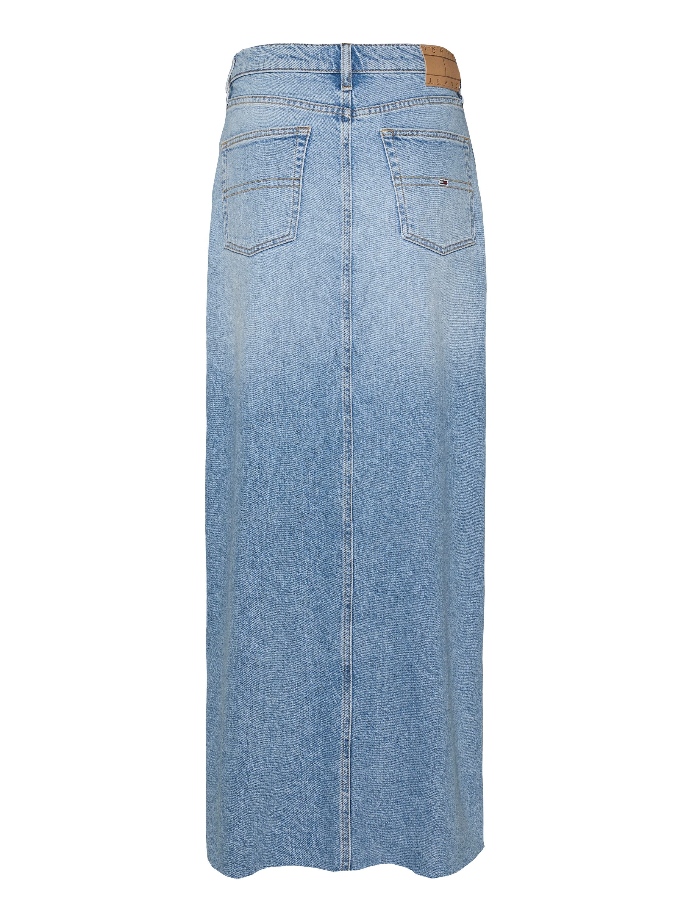 TOMMY Jeans rok CLAIRE MAXI SKIRT BI0112 in maxi-lengte, in lichtblauwe was