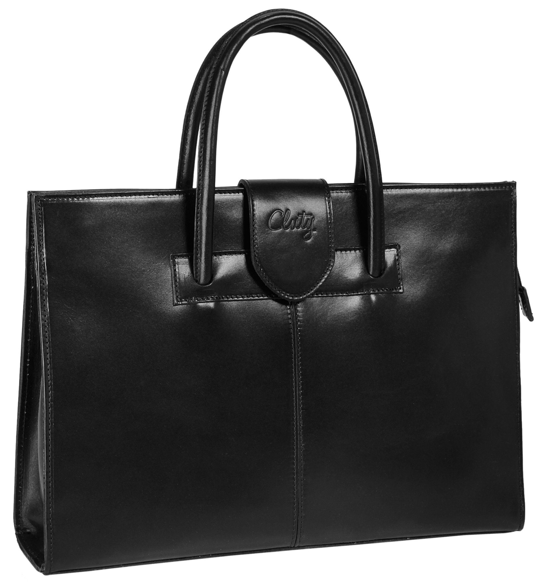 Cluty Tas echt leer, made in italy