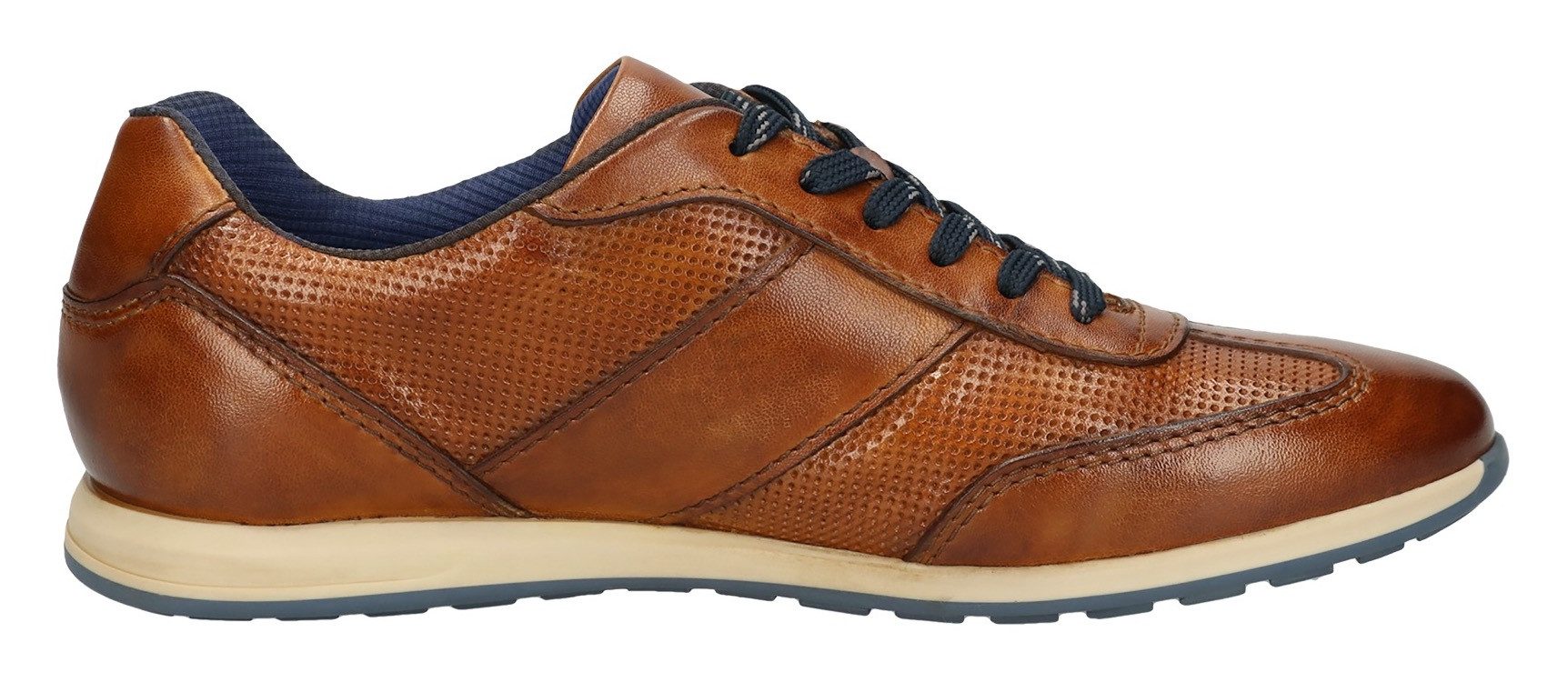 Bugatti Sneakers , business schoen, lage schoen, veterschoen met contrasterende strepen