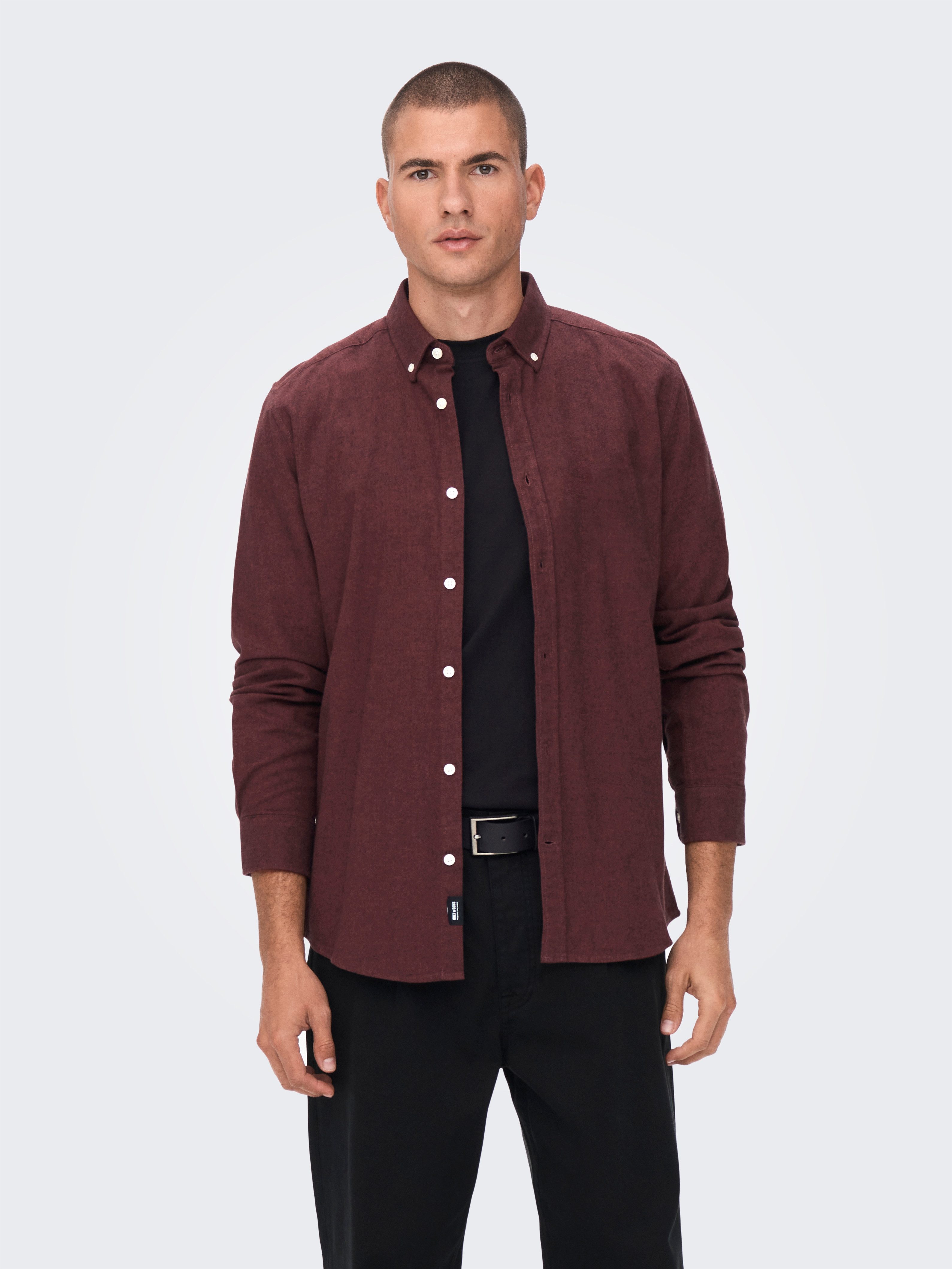 ONLY & SONS Overhemd met lange mouwen ONSNIKOLA LS MELANGE SHIRT OTL