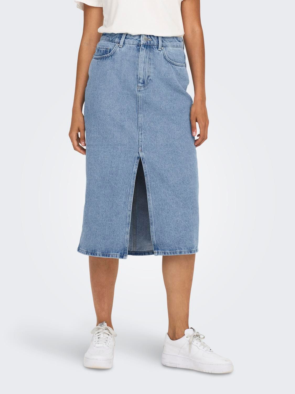 Only Jeans rok ONLBIANCA MIDI SKIRT DNM REA NOOS