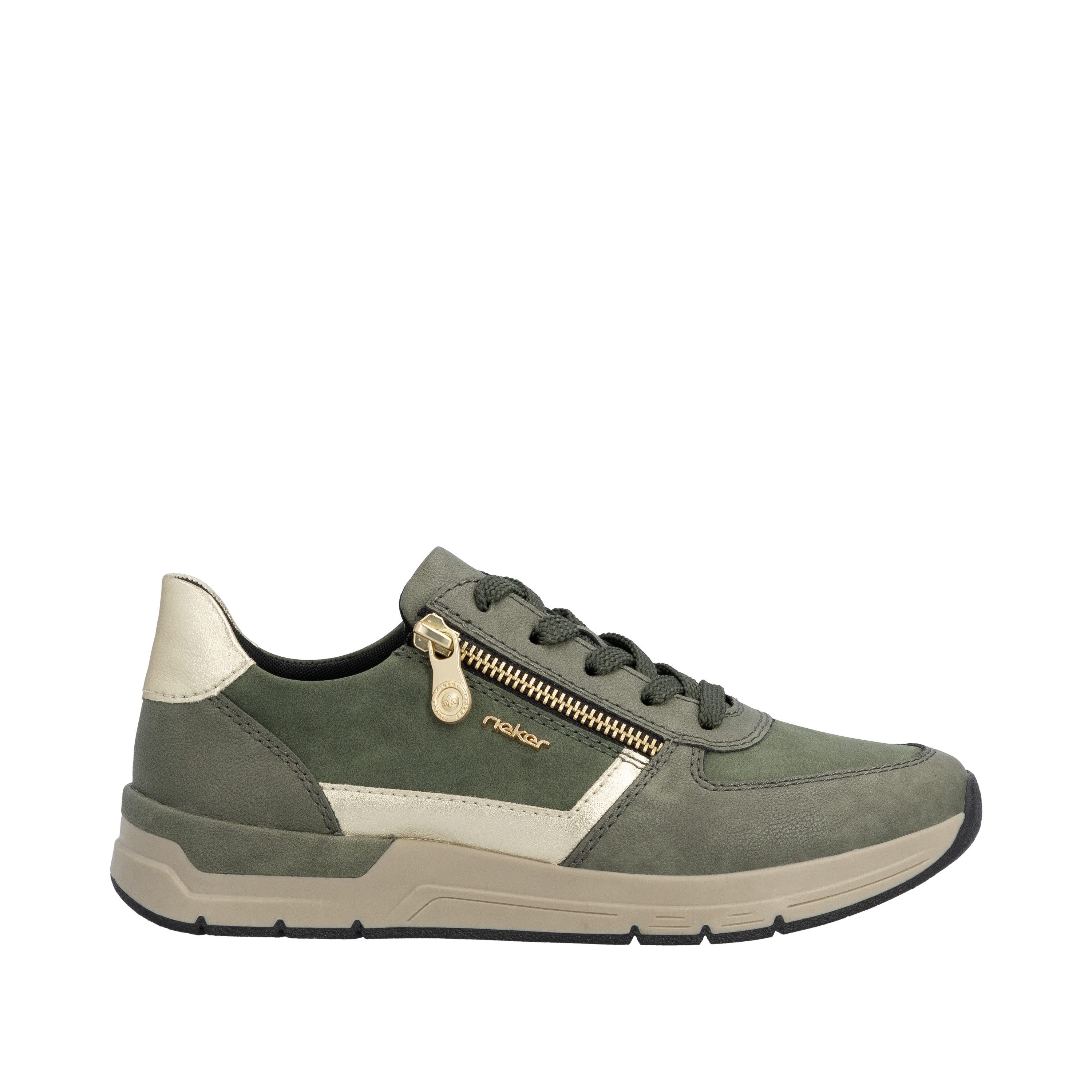 Rieker Sneakers , vrijetijdsschoen, veterschoen, halfschoen met modieuze accenten