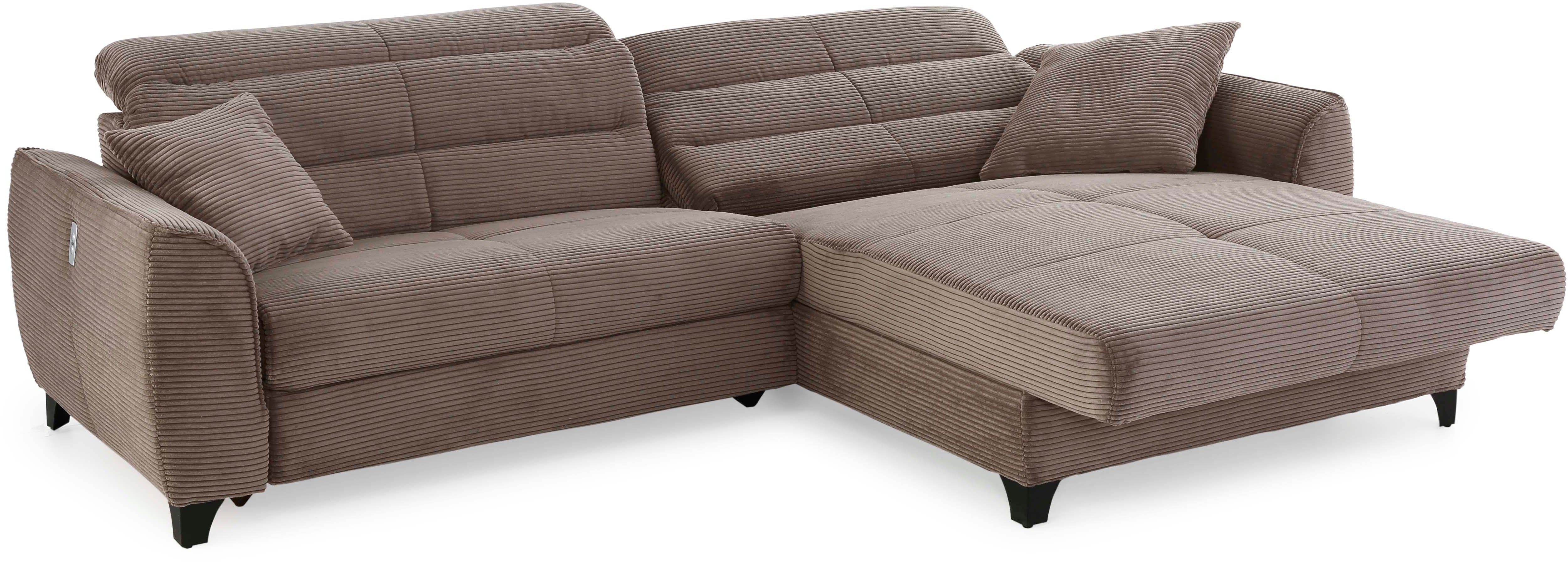 Jockenhöfer Gruppe Hoekbank Double One L-vorm met 2 x 120 cm brede, elektrisch verstelbare relaxfuncties
