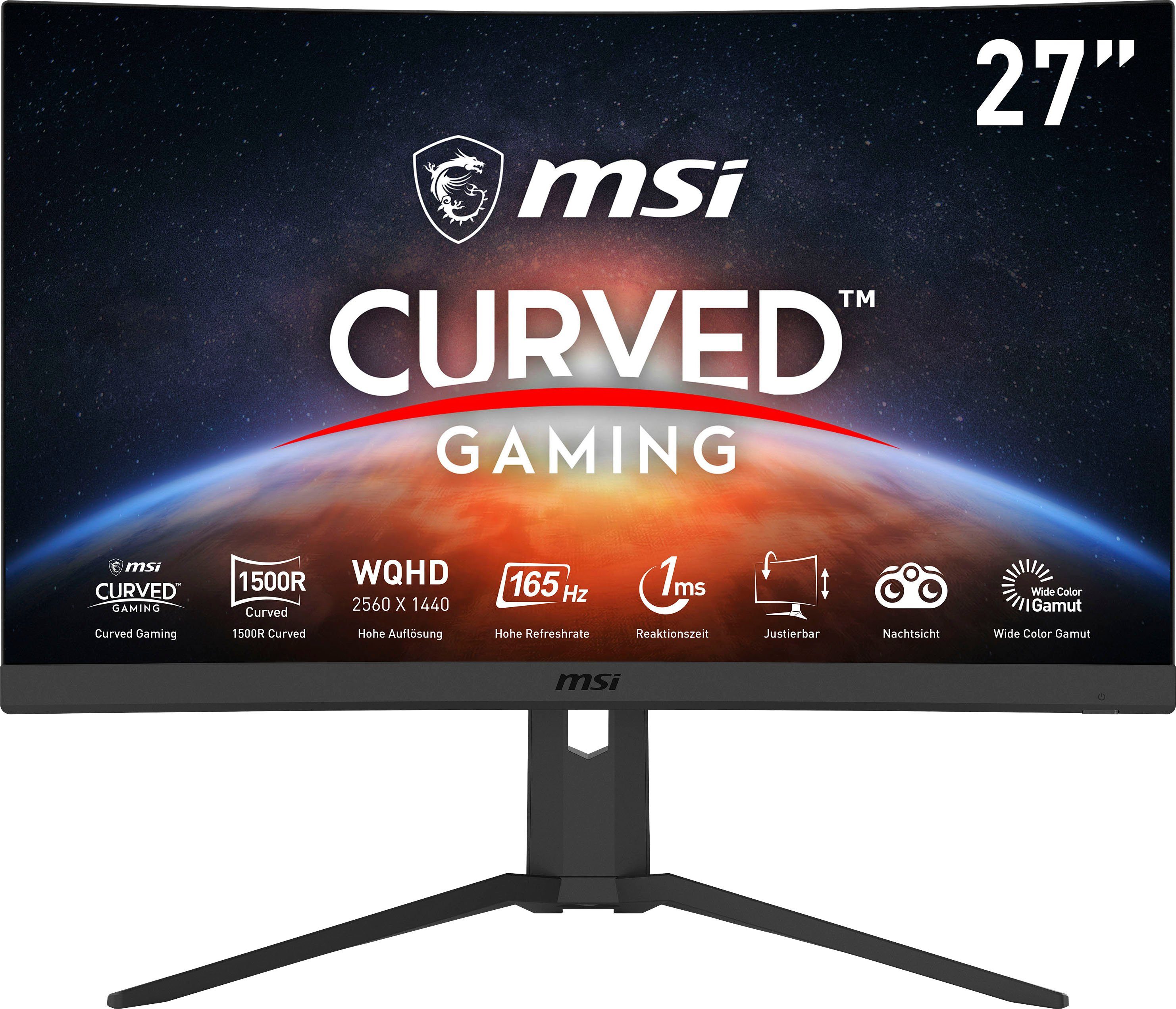 MSI Curved-gaming-ledscherm Optix G27CQ4P, 69 cm / 27", WQHD