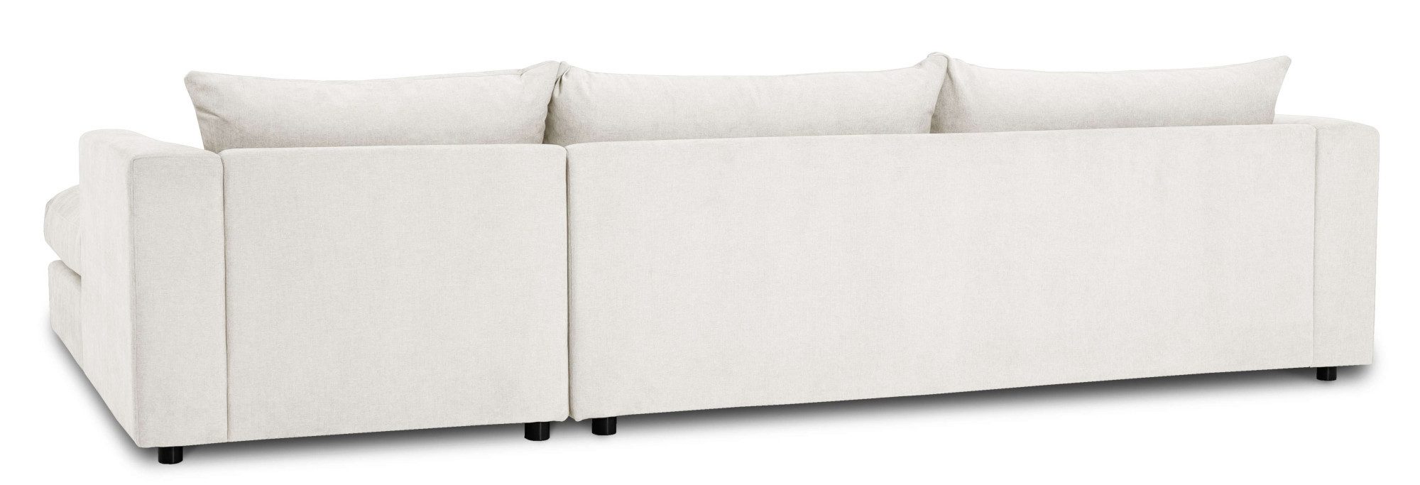 LeGer Home by Lena Gercke Hoekbank Avelina Breedte 297 cm, in cord- en chenille-stof, rugkussen met veren (2-delig)