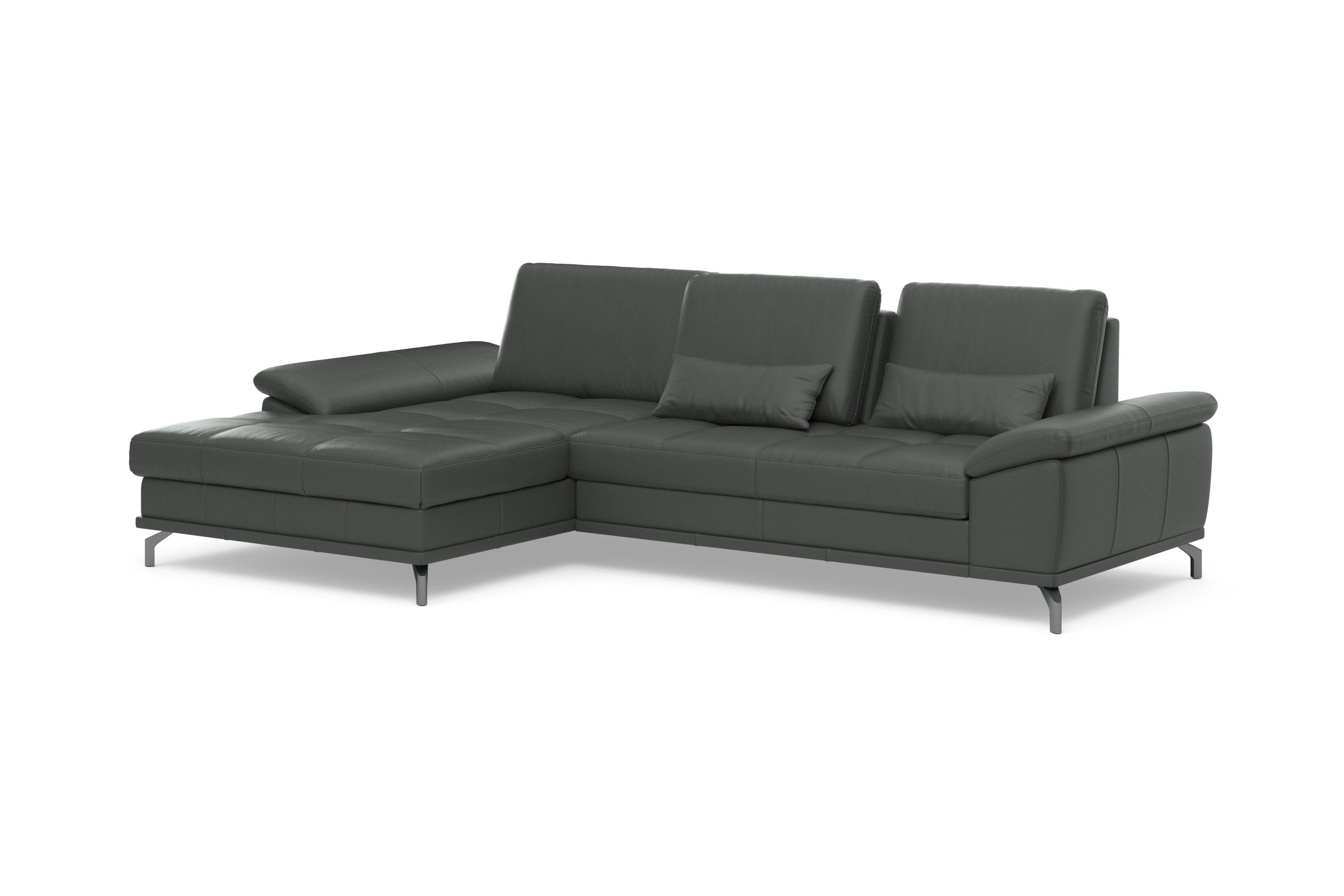 Places of Style Hoekbank Costello L-vorm, met zitdiepteverstelling, armleuningverstelling en