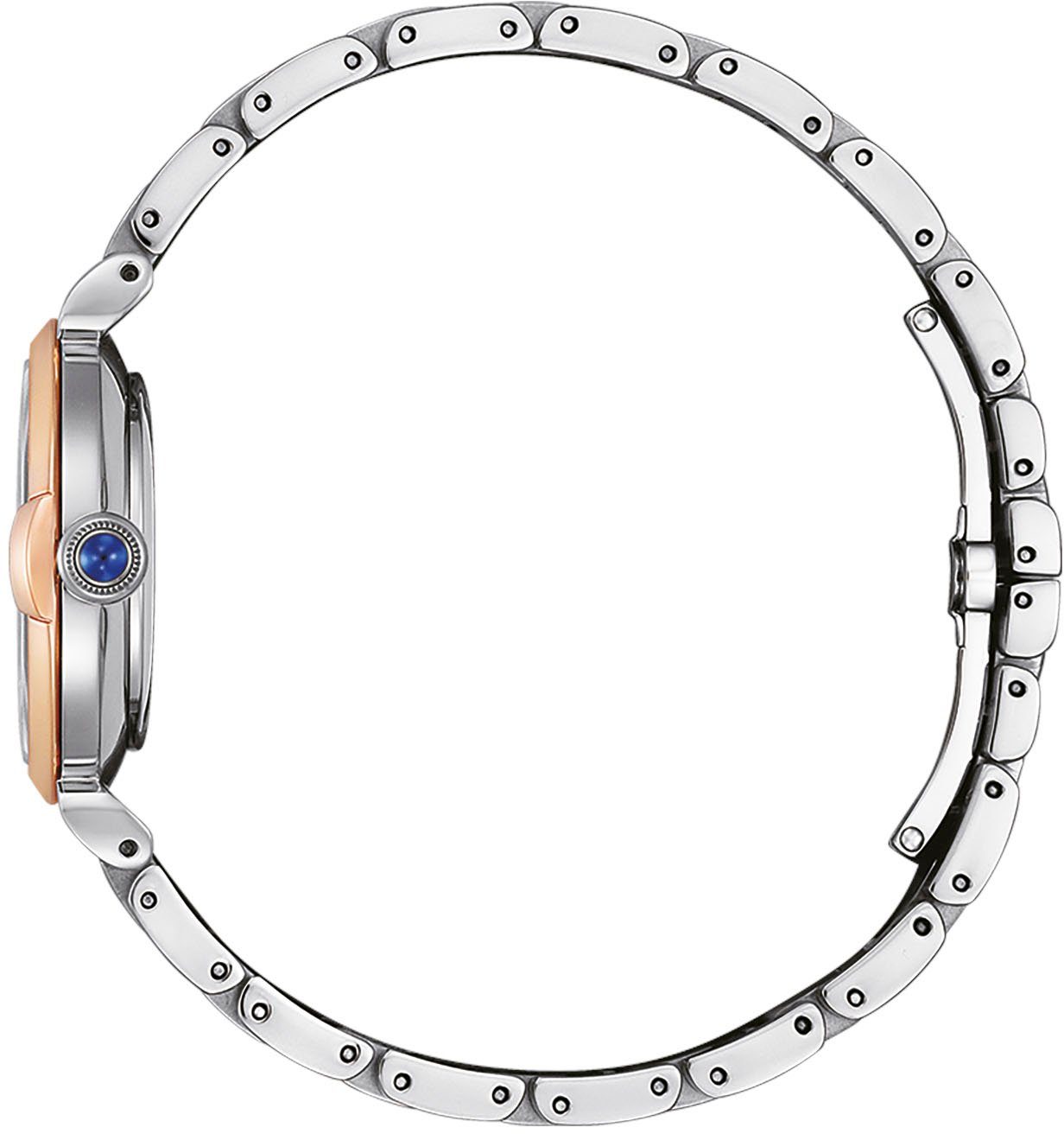 Citizen Solarhorloge EM1074-15D Polshorloge, dameshorloge, roestvrijstalen armband, saffierglas
