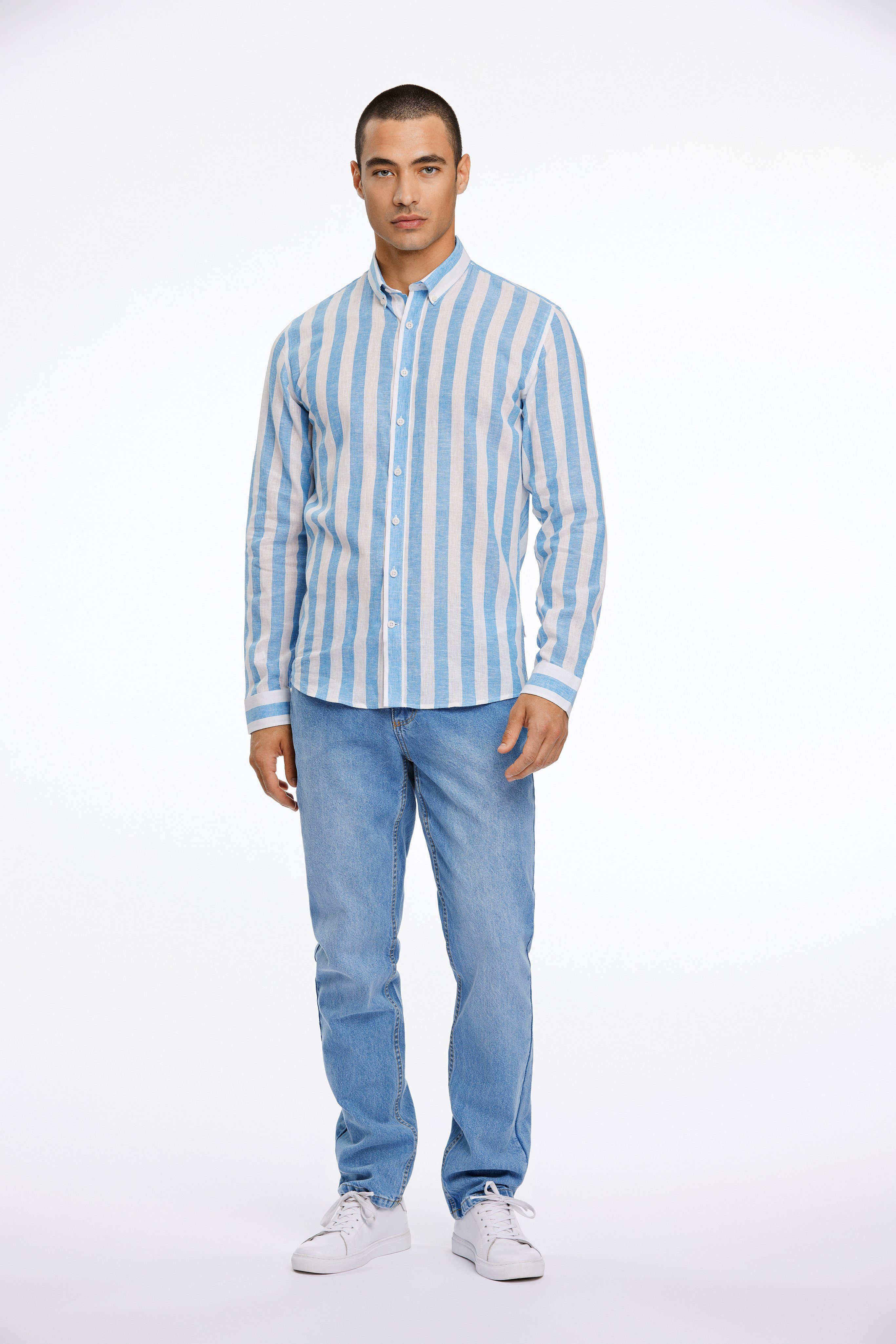 LINDBERGH 5-pocket jeans in lichte wassing