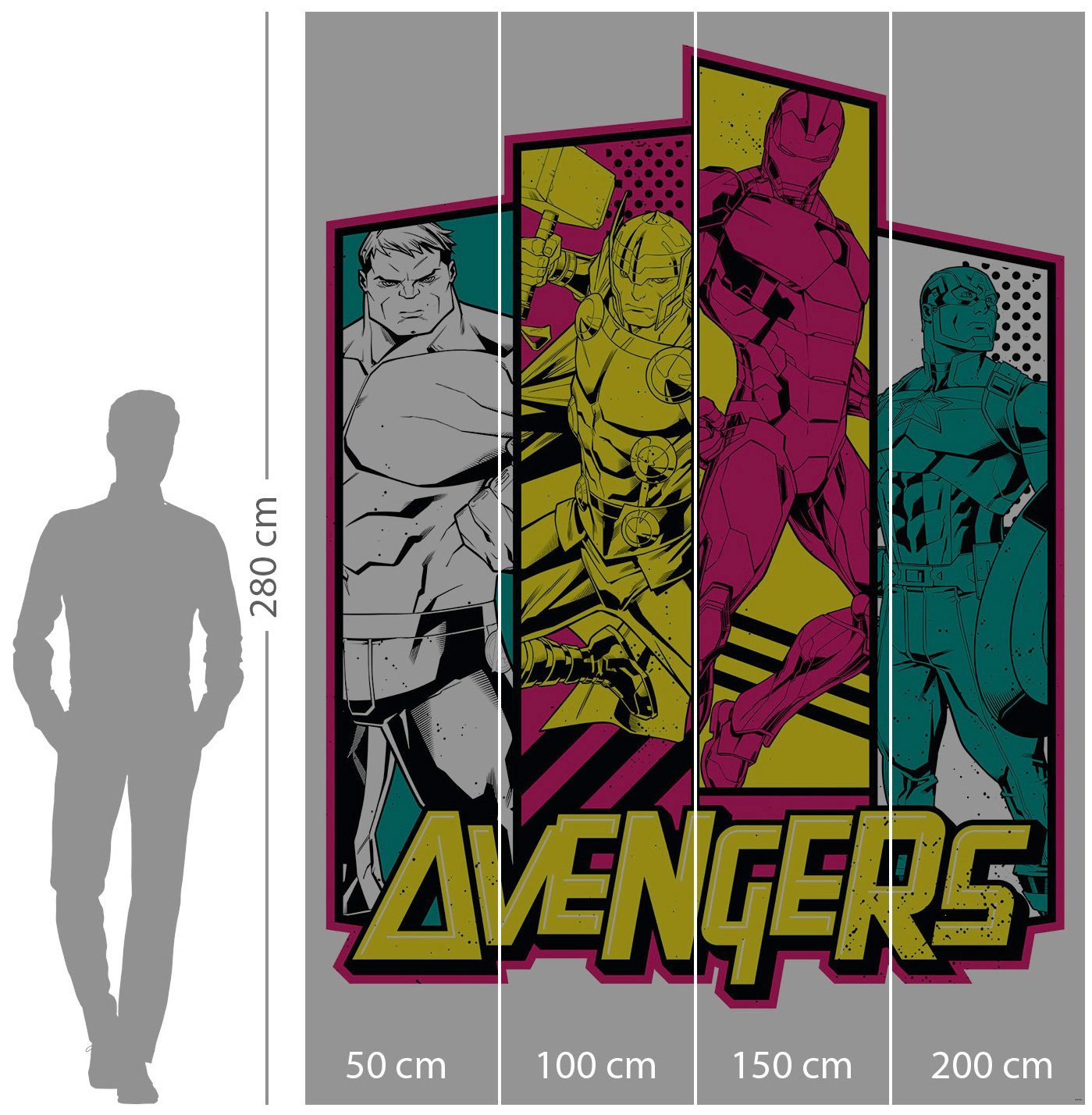 Komar Vliesbehang Digitale print vlies - Avengers Flash - Afmeting 200 x 280 cm