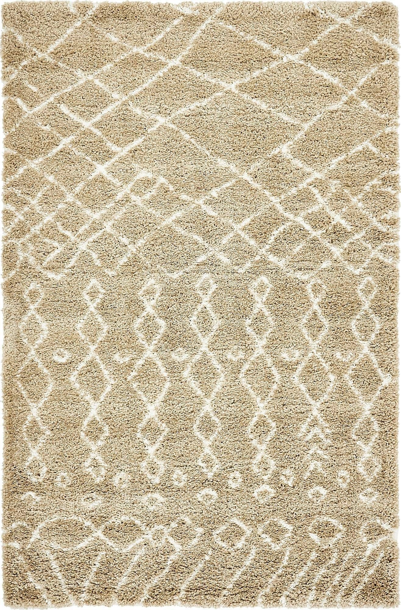 Myflair Möbel & Accessoires Hoogpolig vloerkleed Temara shag voorraadopruiming geweven, scandi design, ideaal in de woonkamer & slaapkamer